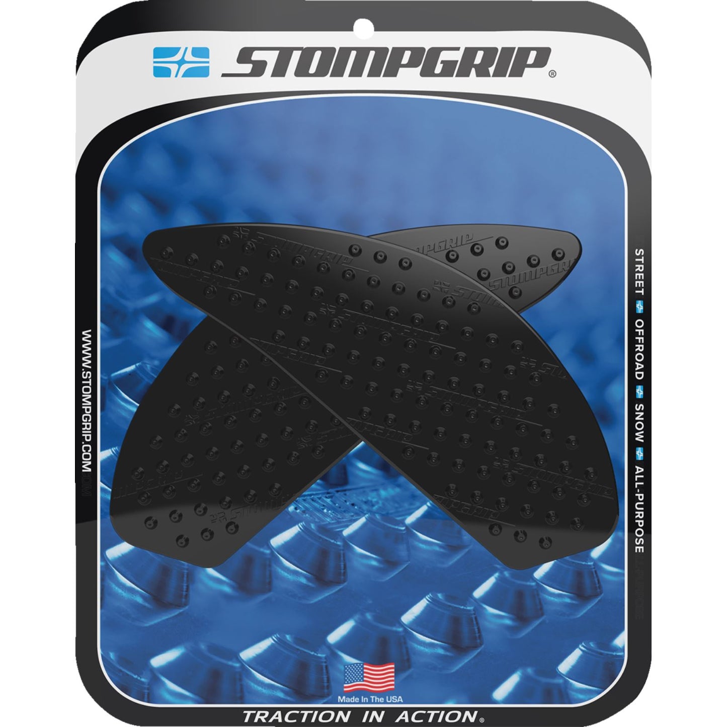Stompgrip Traction Pad Tank Grips - Volcano - Black for GSX-250R [MPN: 55-10-0152B]_1731619