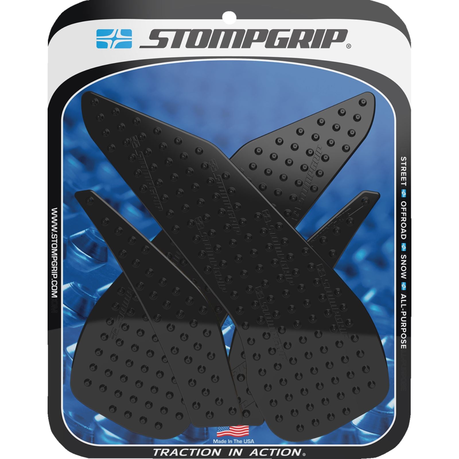 Stompgrip Traction Pad Tank Grips - Volcano - Black for Hypermotard 950/SP [MPN: 55-10-0166B]_1731495