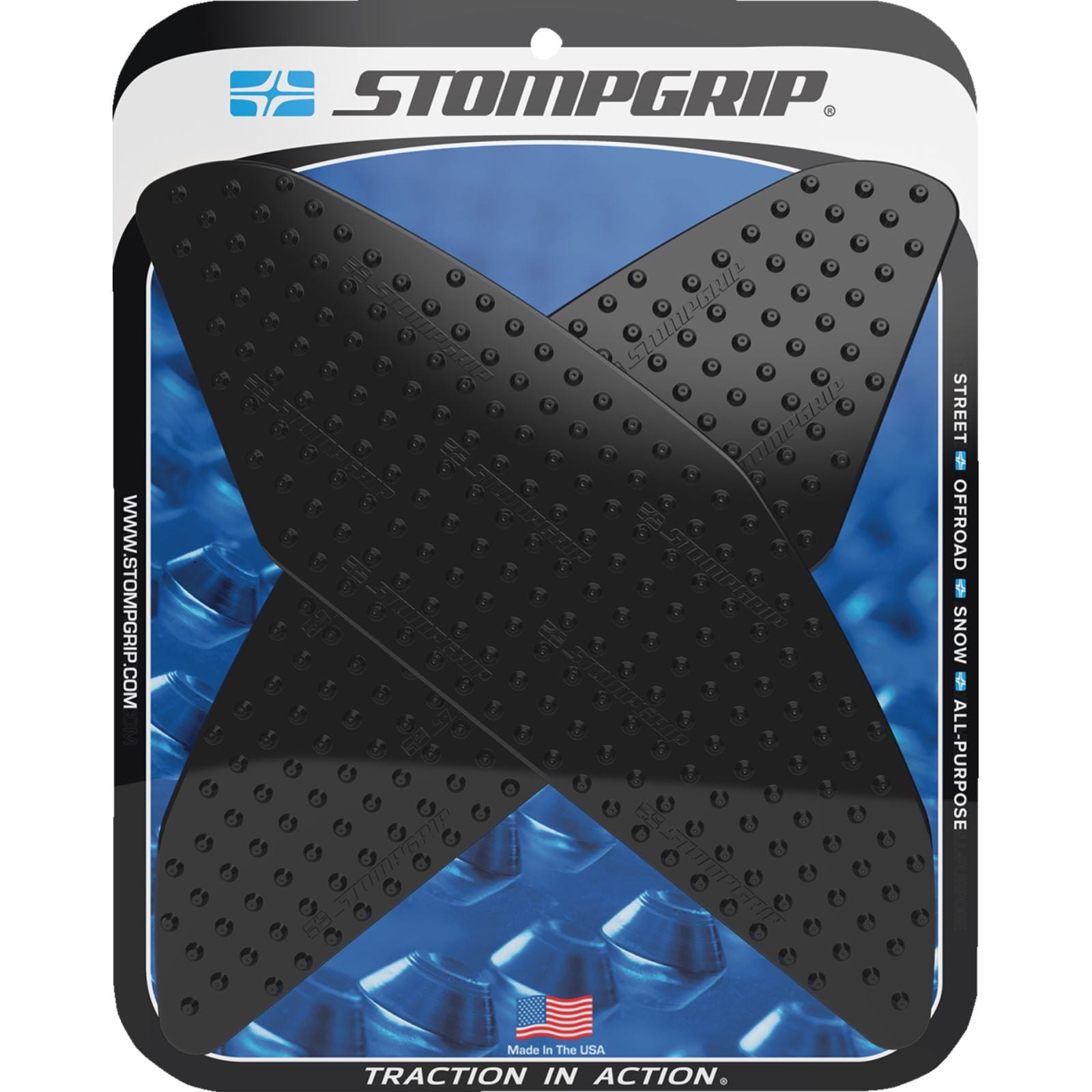 Stompgrip Traction Pad Tank Grips - Volcano - Black for GSX-S 1000/GT [MPN: 55-10-0188B]_1731814