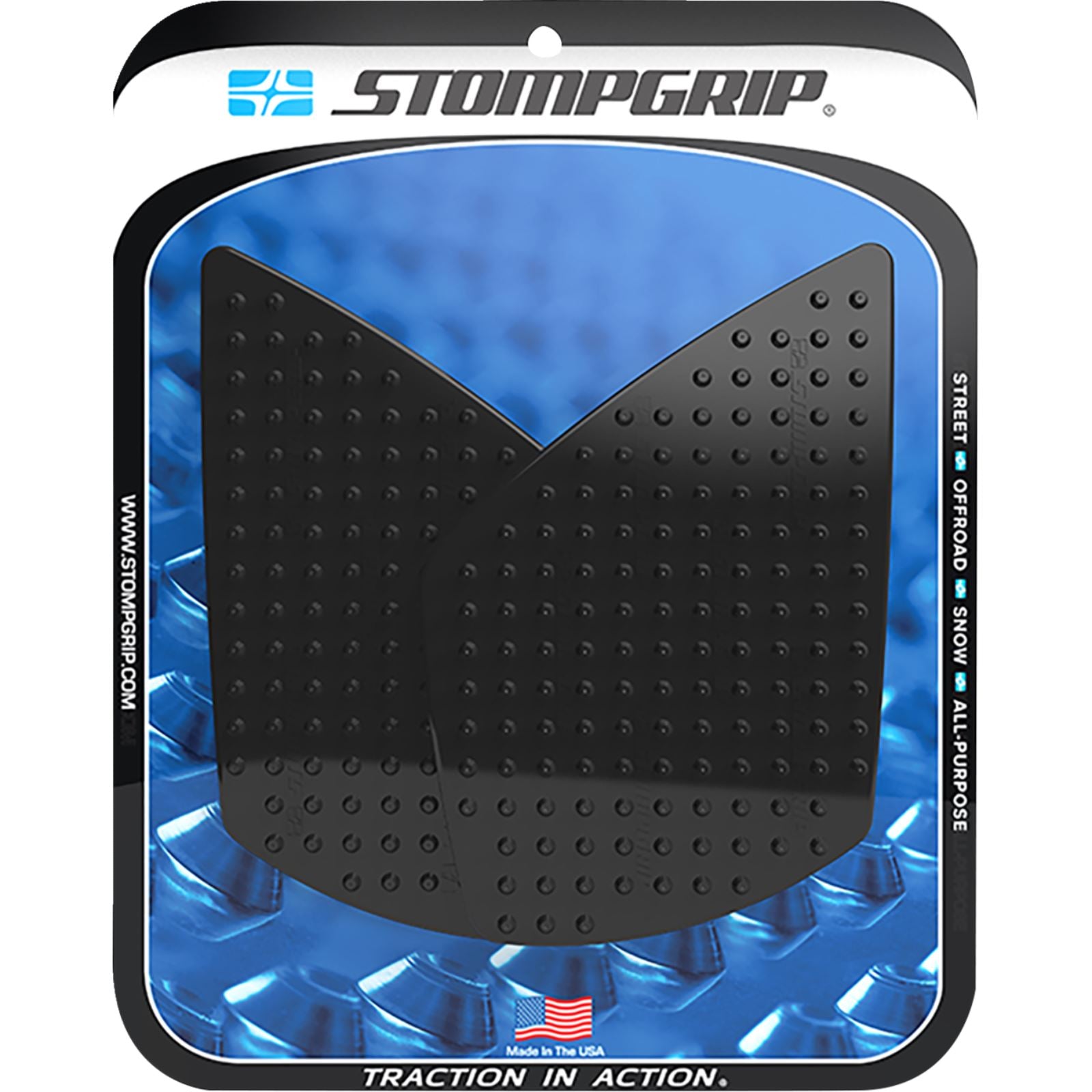 Stompgrip Traction Pad Tank Grips - Volcano - Black for RC 390 [MPN: 55-10-0199-1B]_1731517