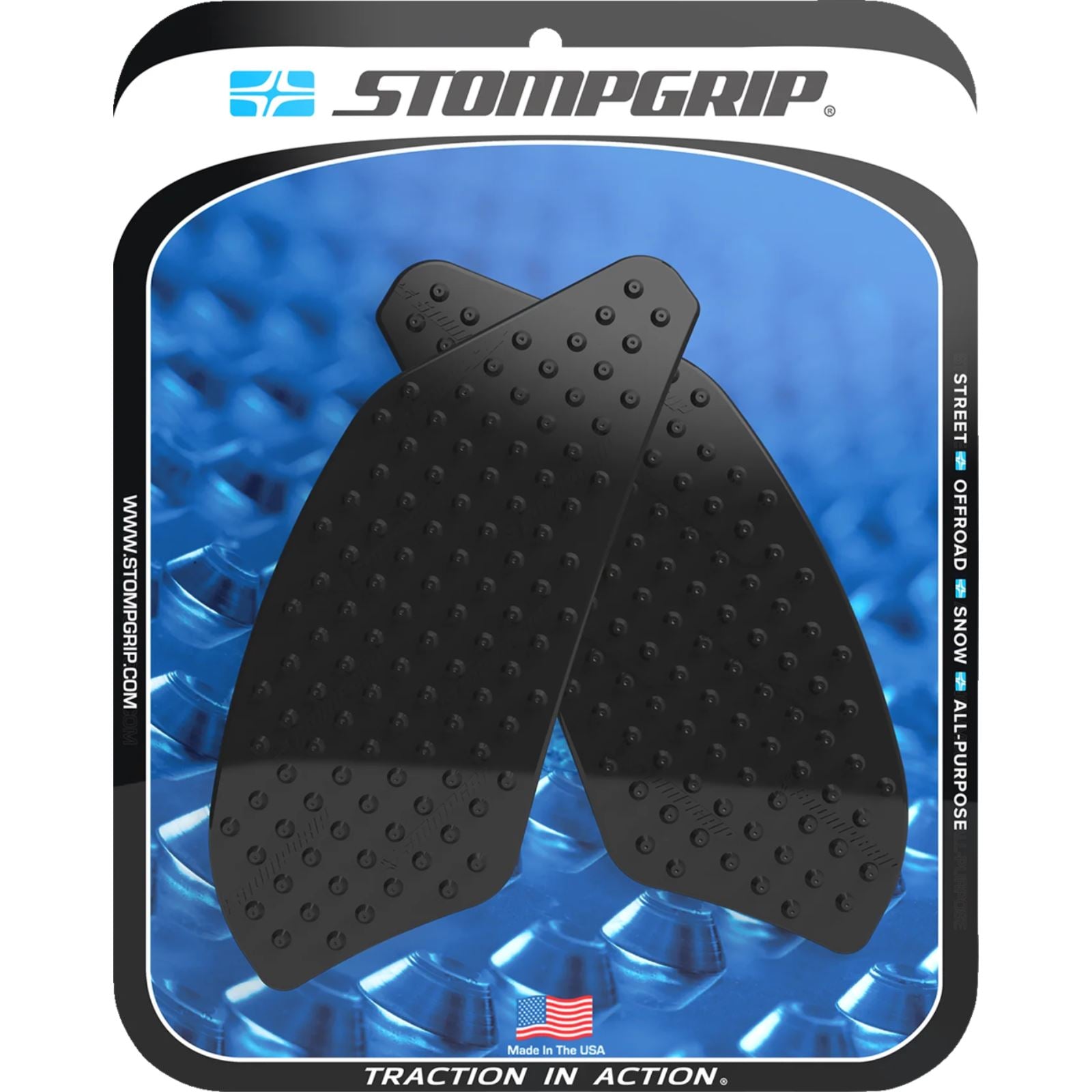 Stompgrip Traction Pad Tank Grips - Volcano - Black for G 310 R [MPN: 55-10-0200B]_1731680