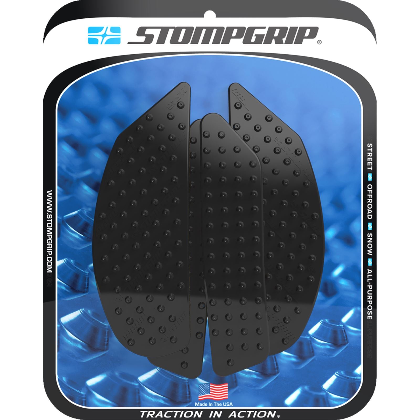 Stompgrip Traction Pad Tank Grips - Volcano - Black for MT-10 [MPN: 55-10-0203B]_1731697