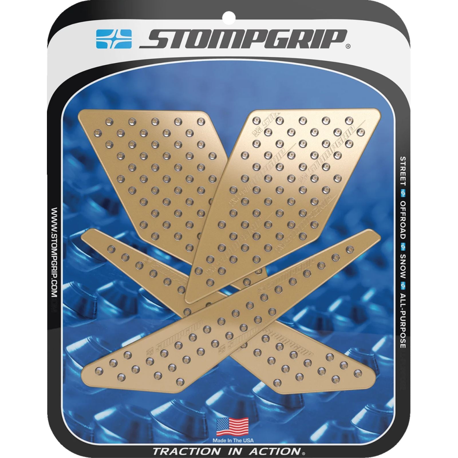 Stompgrip Traction Pad Tank Grips - Volcano - Clear for KLR 300/SM [MPN: 55-10-0089-1C]_1731531