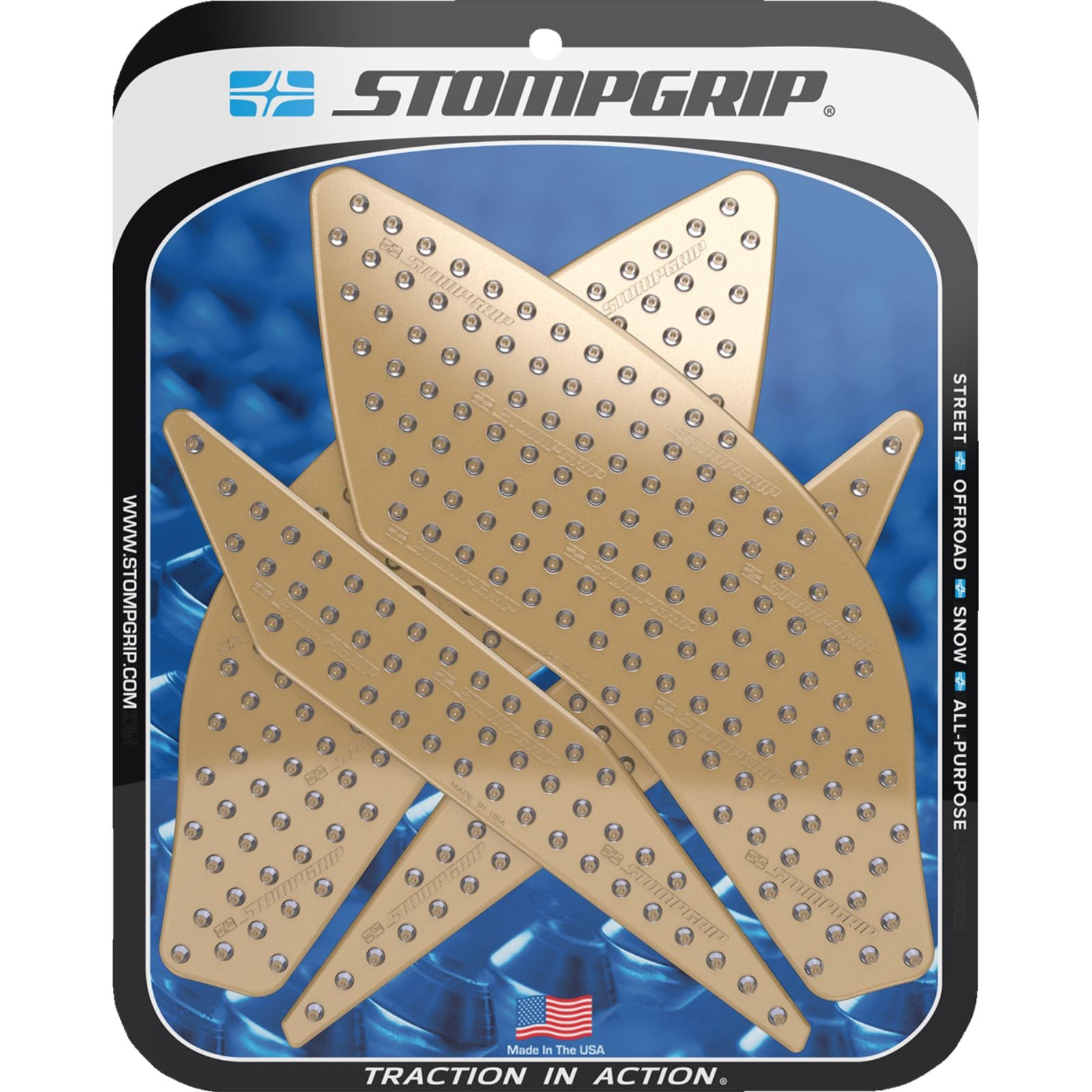 Stompgrip Traction Pad Tank Grips - Volcano - Clear for YZF-R1/M [MPN: 55-10-0099C]_1731906
