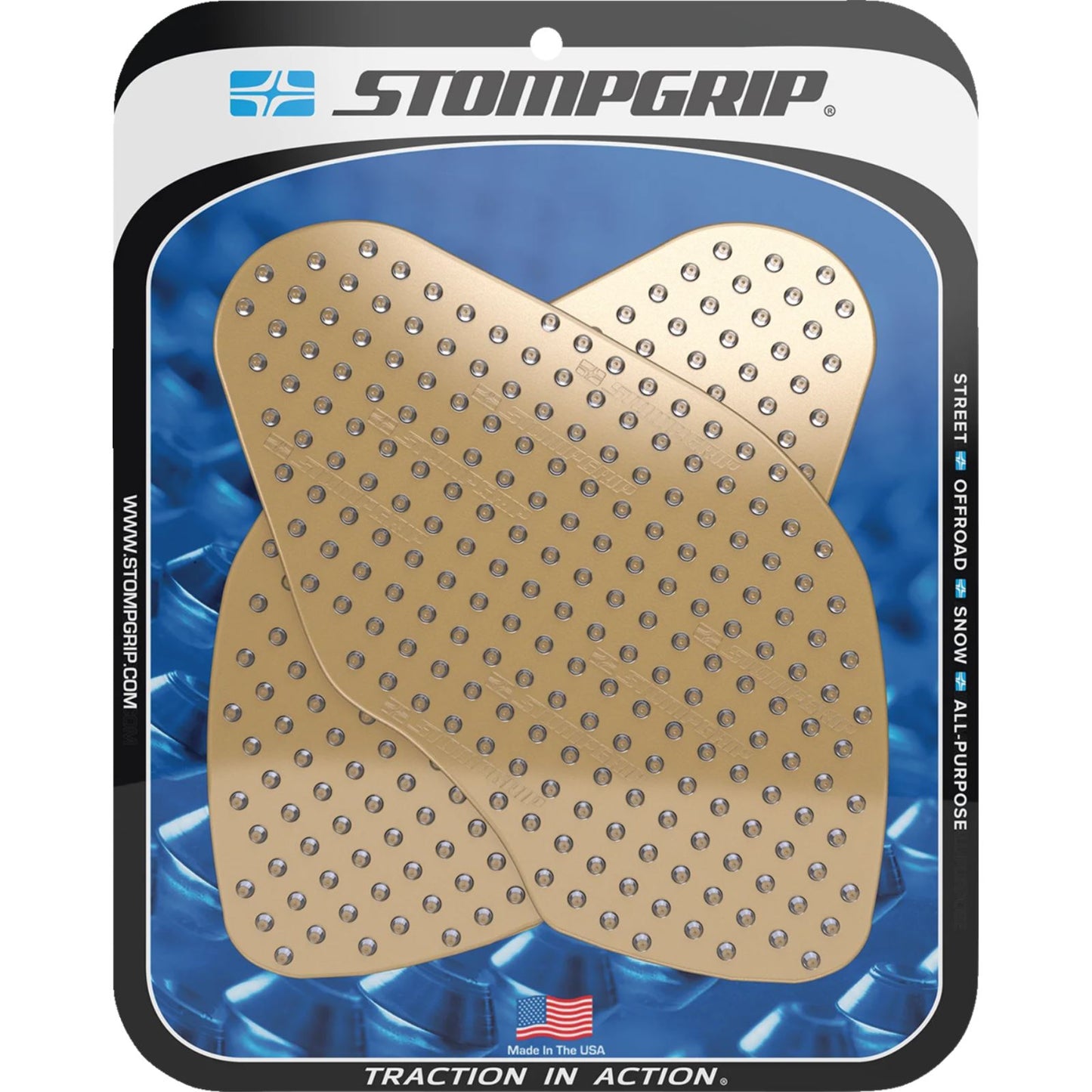 Stompgrip Traction Pad Tank Grips - Volcano - Clear for V-Strom 650 XT [MPN: 55-10-0124-1C]_1731783