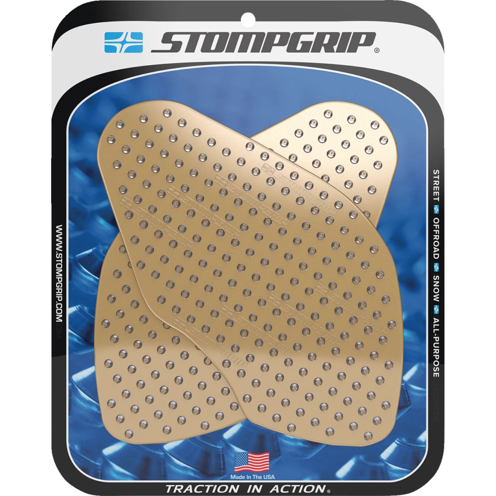Stompgrip Traction Pad Tank Grips - Volcano - Clear for V-Strom 650 XT [MPN: 55-10-0124-1C]_1731783
