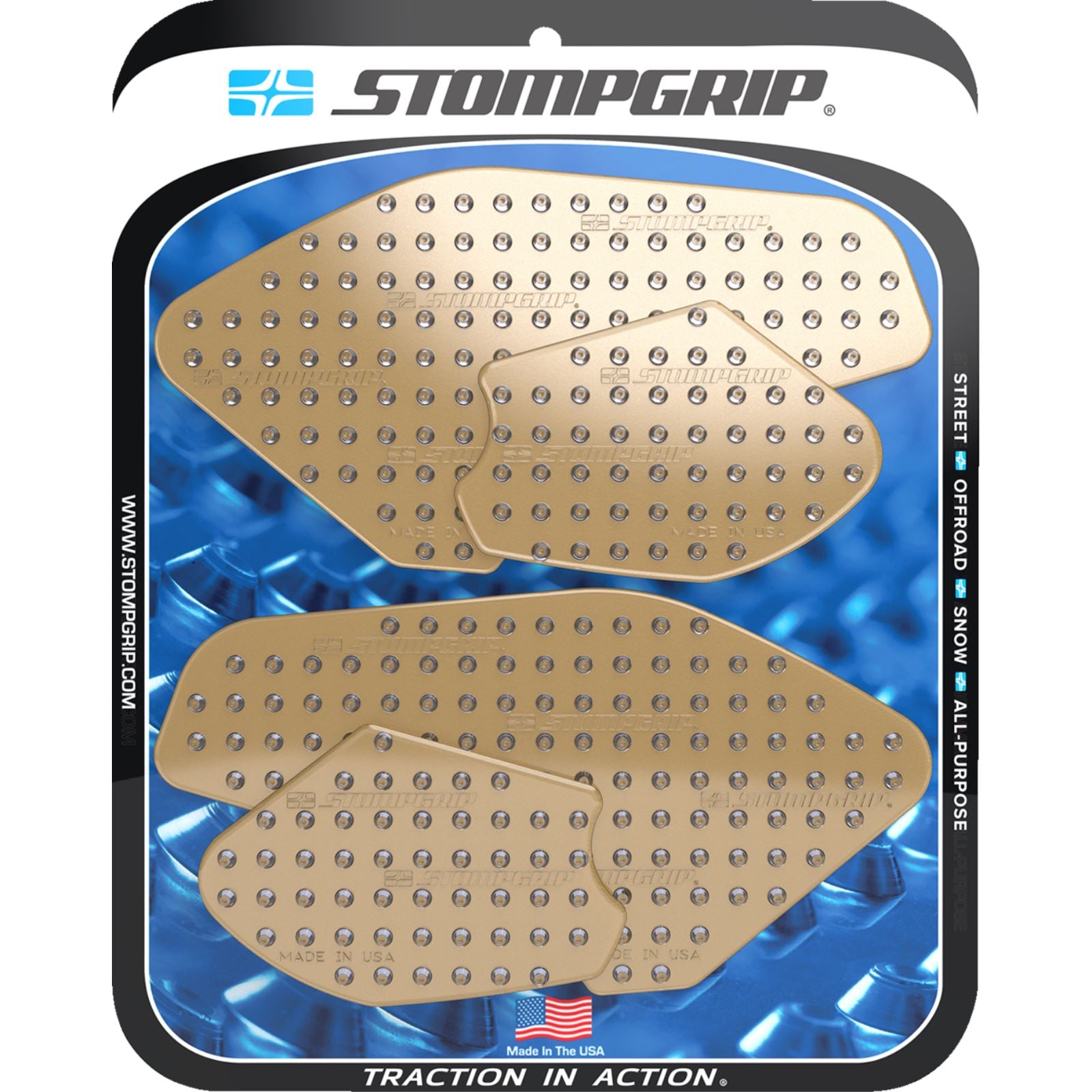 Stompgrip Traction Pad Tank Grips - Volcano - Clear for MT-07 [MPN: 55-10-0195C]_1731518