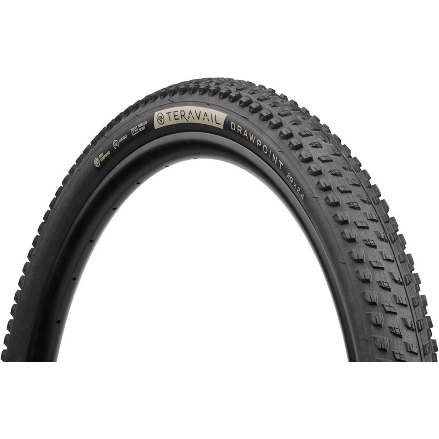 Teravail Drawpoint Tire - 29 x 2.4, Tubeless, Folding, Black, Light Trail [MPN: 19-000547]_1932706