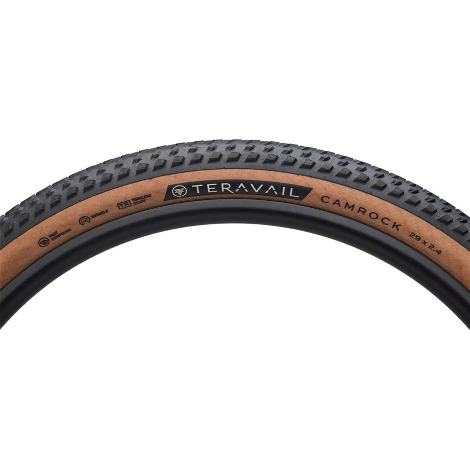 Teravail Camrock Tire 29x2.4, Tubeless, Folding, Tan, Light Trail, Fast Compound [MPN: 19-000546]_1932700