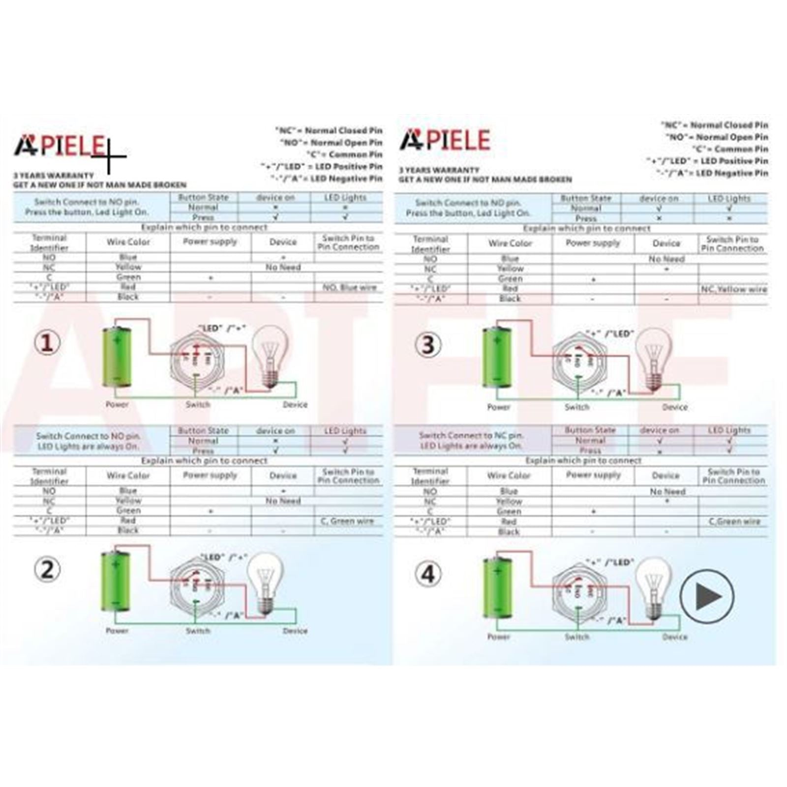 Birdie Pro Black Angel Ring LED Latching/Momentary Switch 12v_1769214
