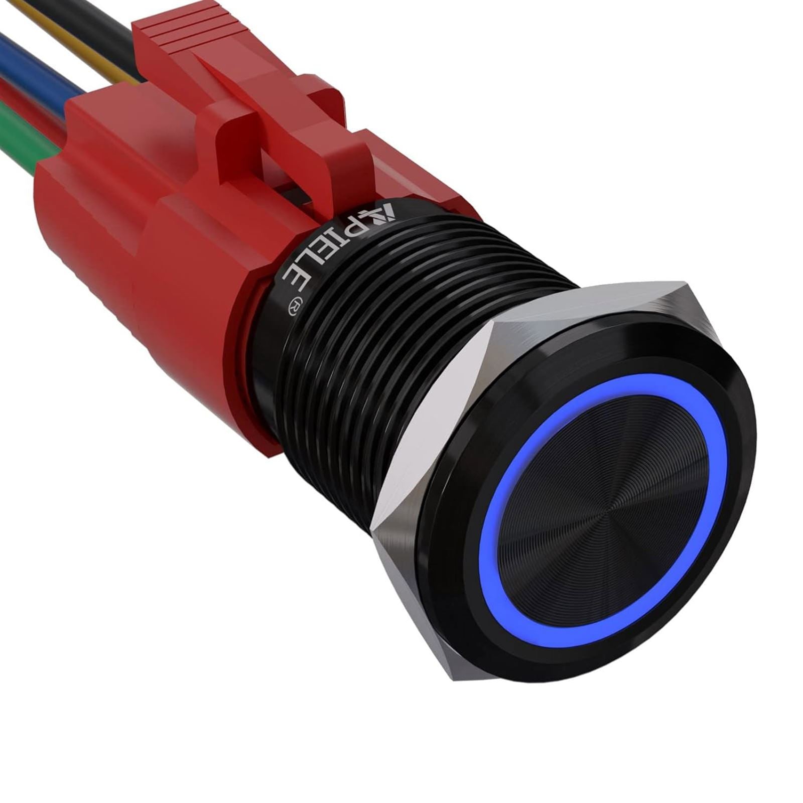 Birdie Pro Black Angel Ring LED Latching/Momentary Switch 12v_1733584