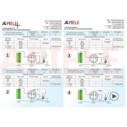 Birdie Pro Black Angel Ring LED Latching/Momentary Switch 12v_1769624