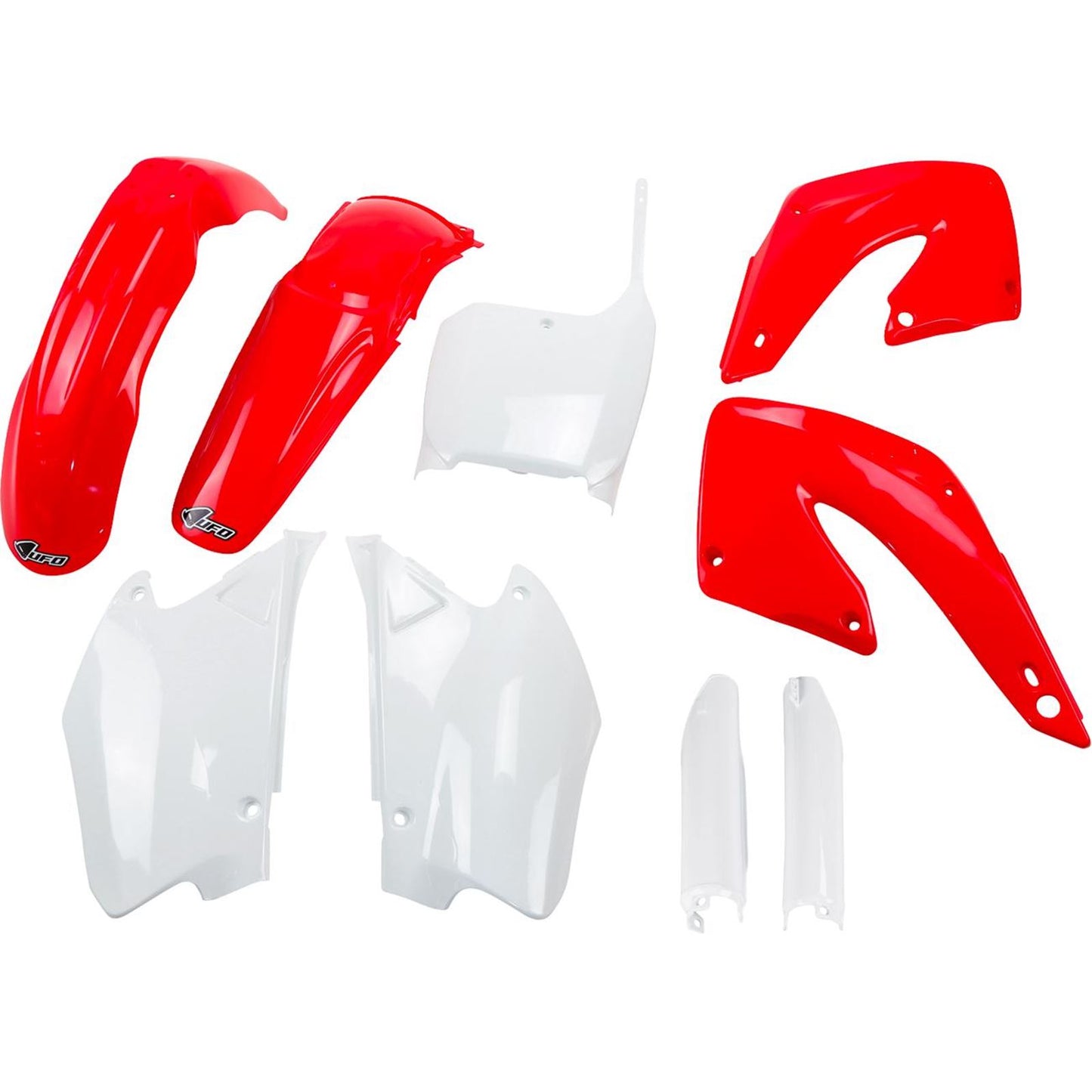 UFO Plastics Body Kit - Red/White for Honda CR 125/250 '00-'01 [MPN: HOKIT100F@999]_1743128