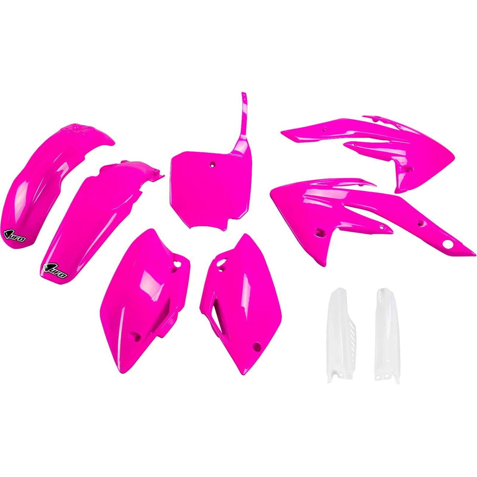 UFO Plastics Body Kit - Neon Pink/White for Honda CRF150R [MPN: HOKIT111F@P]_1743120