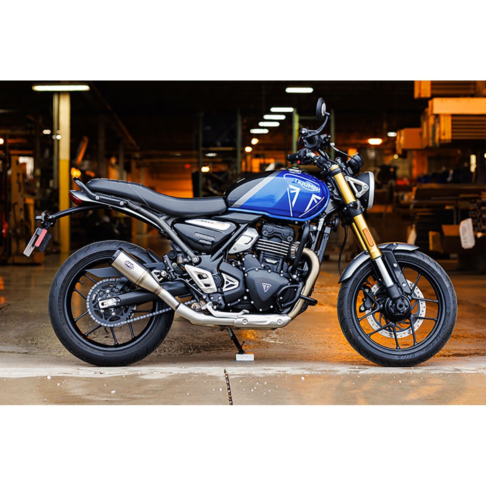 S&S Cycle Slip-On Muffler - Stainless Steel for Speed 400 & Scrambler 400 [MPN: 550-1143]_1733710