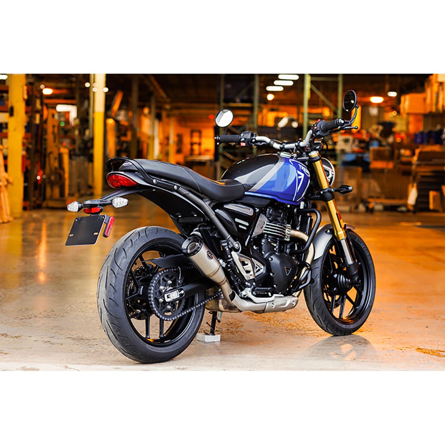 S&S Cycle Slip-On Muffler - Stainless Steel for Speed 400 & Scrambler 400 [MPN: 550-1143]_1733950