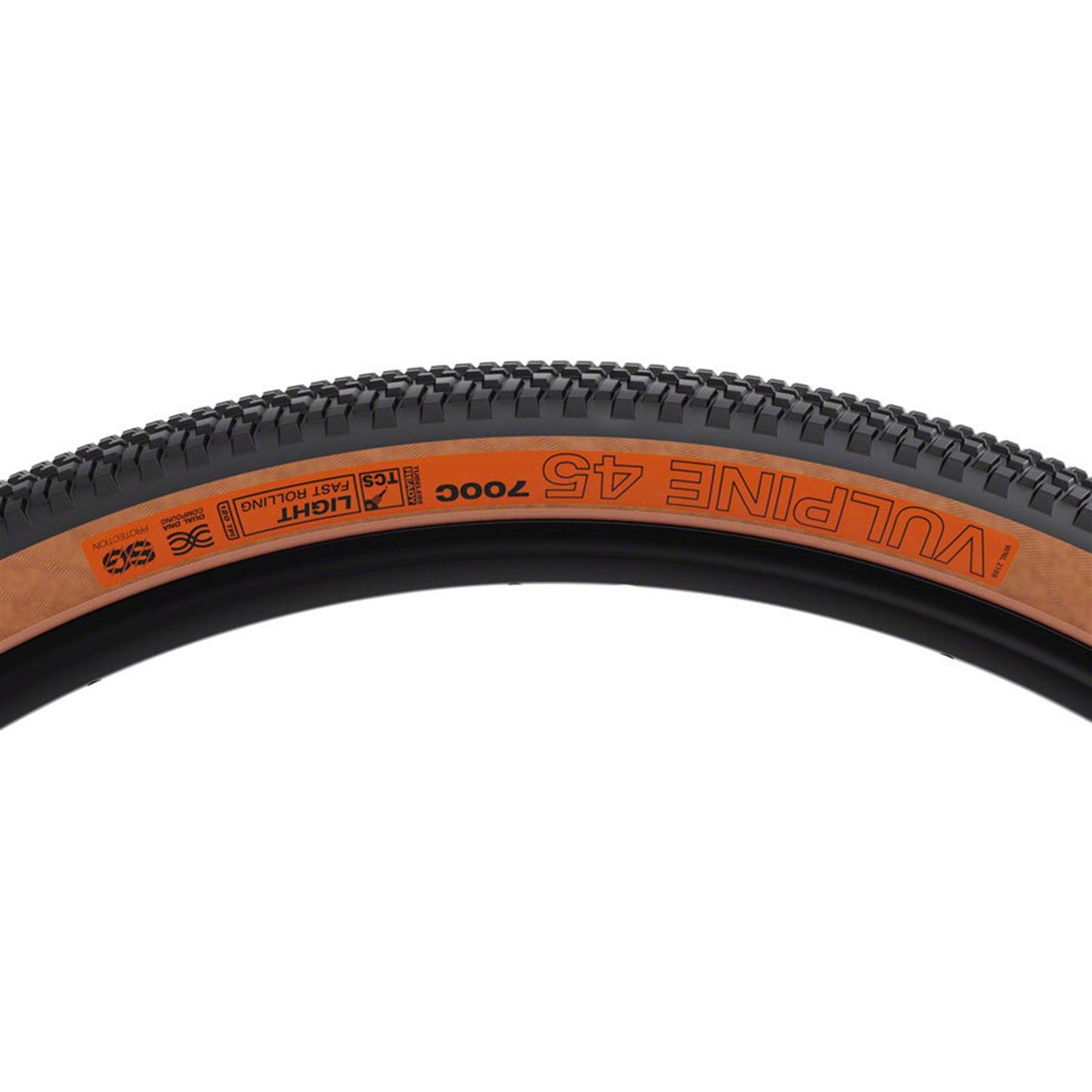 WTB Vulpine Tire - 700 x 45, TCS Tubeless, Black/Tan, Light/Fast Rolling [MPN: W010-1060]_2101862