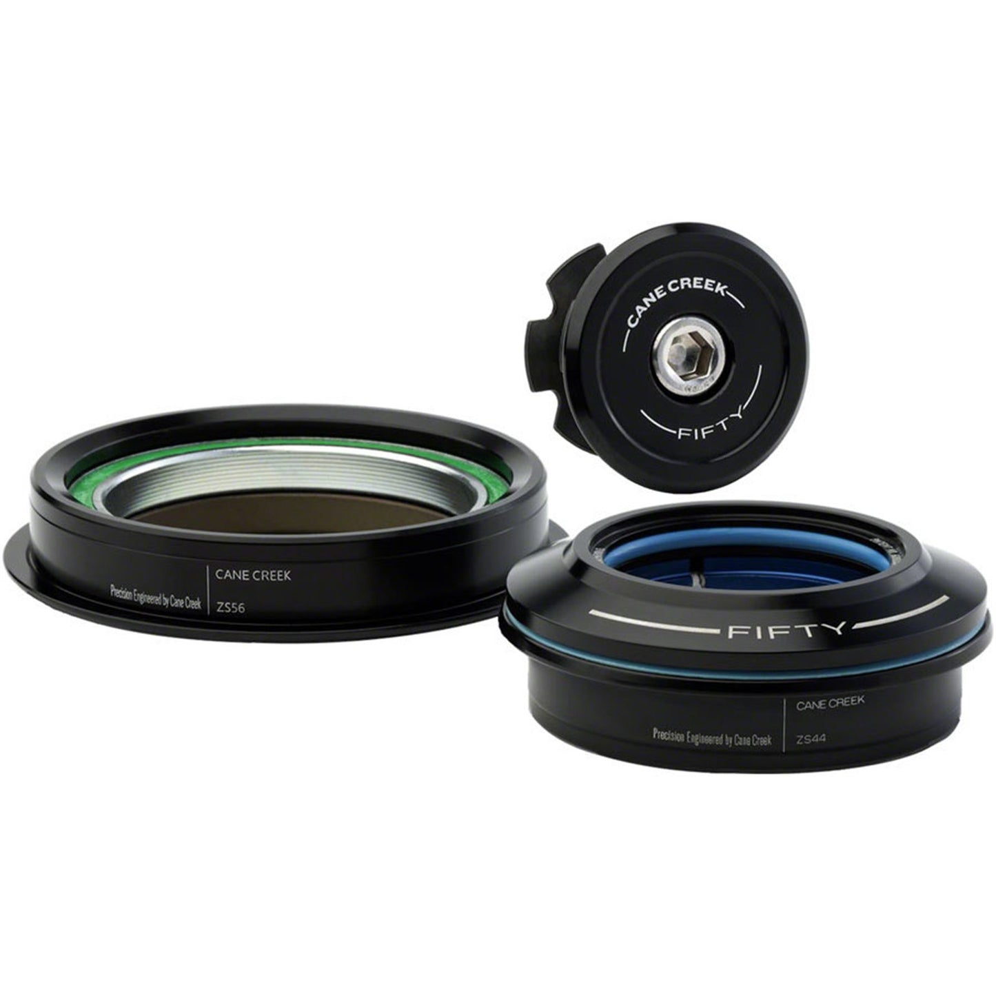Cane Creek 50 Headset - ZS44/28.6/H8 Upper | ZS56/40 Lower, Tapered, Black [MPN: BAA2361K]_1924391