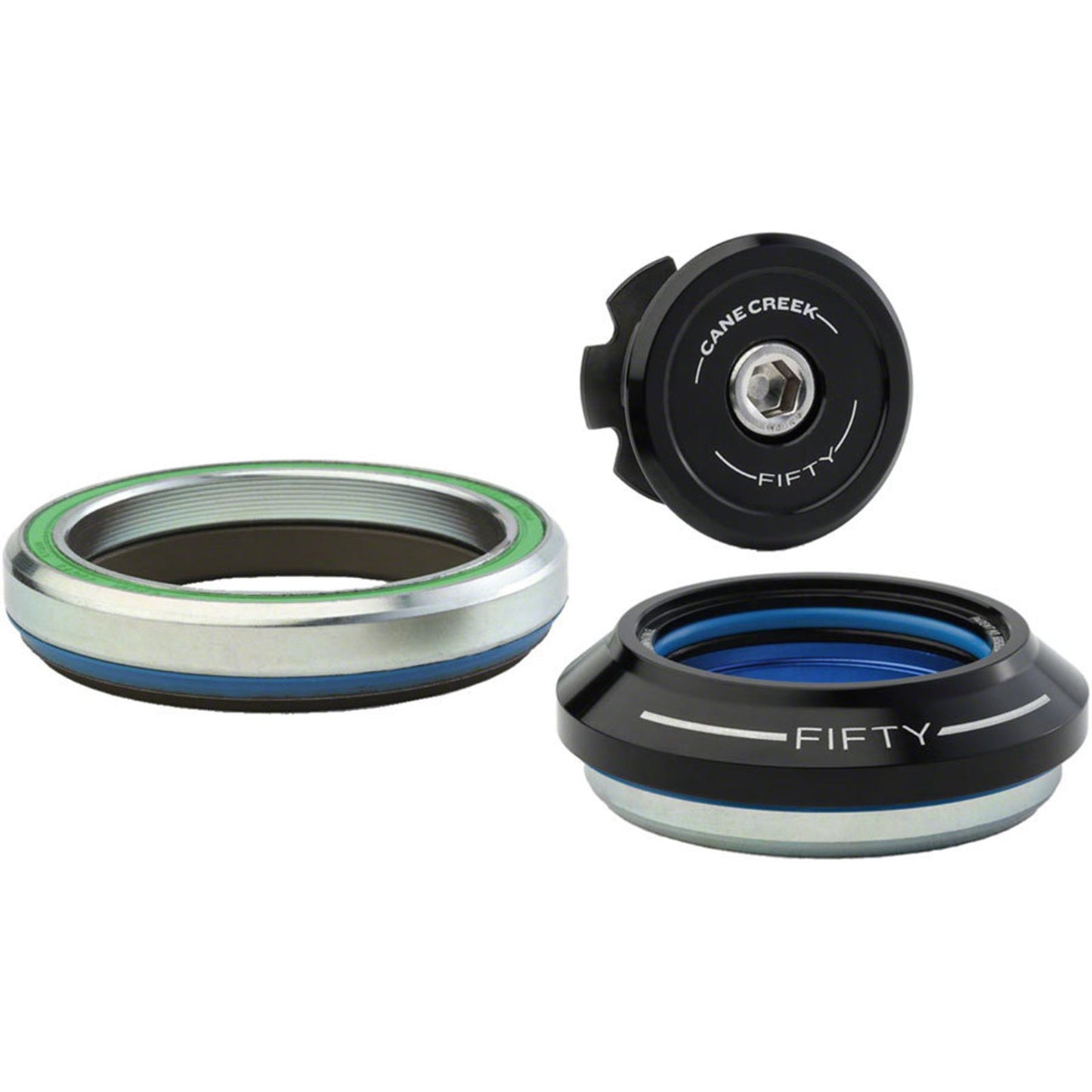 Cane Creek 50 Headset - IS41/28.6/H9 Upper | IS52/40 Lower, Tapered, Black [MPN: BAA2353K]_1924361