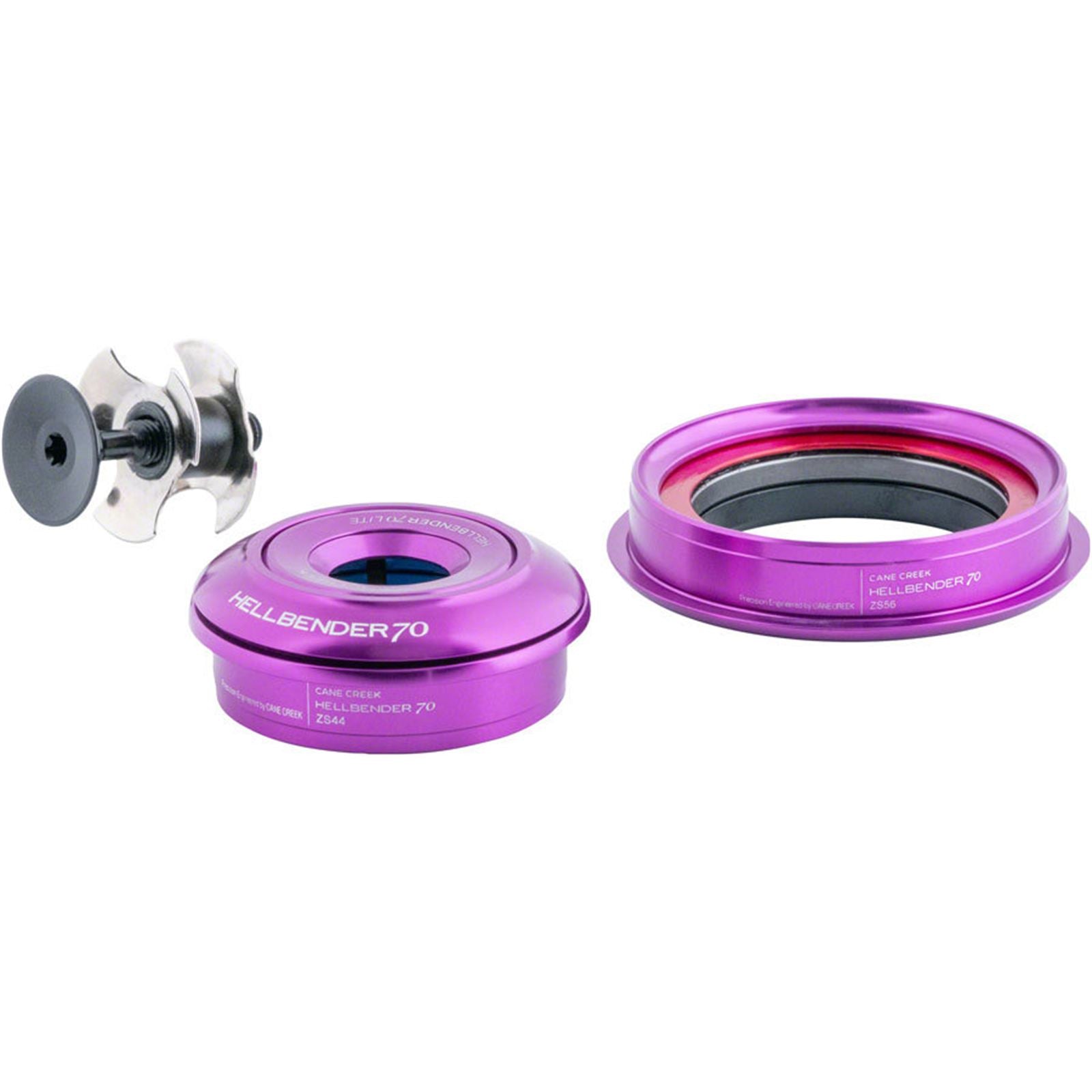 Cane Creek Hellbender 70 Lite Headset ZS44/28.6/H8 Upper | ZS56/40 Lower, Purple [MPN: BAA2170PP]_1924396