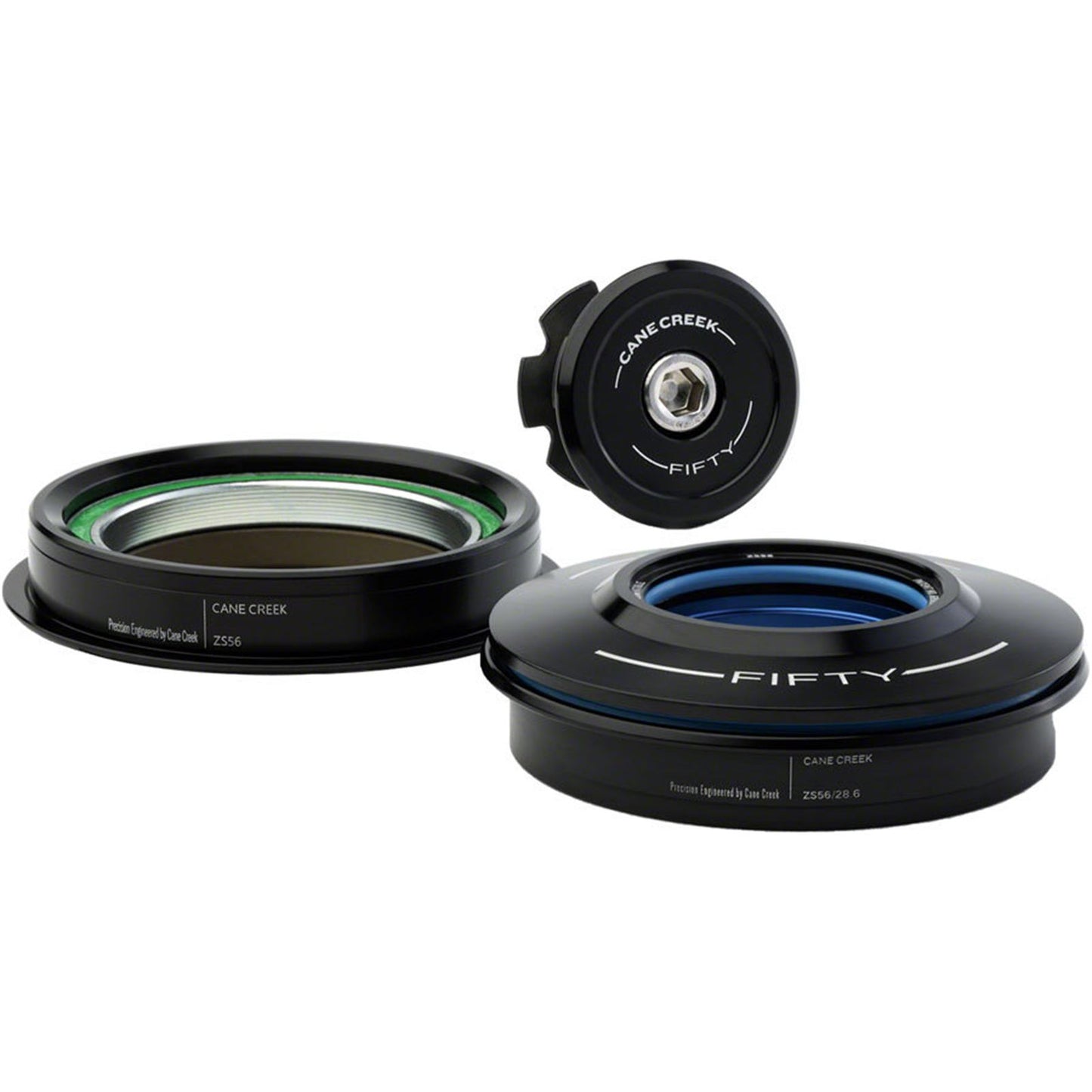 Cane Creek 50 Headset - ZS56/28.6/H8 Upper | ZS56/40 Lower, Tapered, Black [MPN: BAA2363K]_1924392