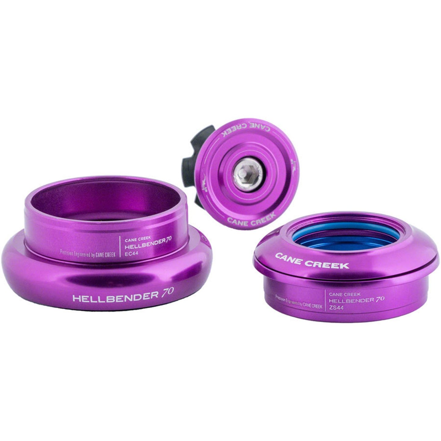 Cane Creek Hellbender 70 Headset - ZS44/28.6/H8 Upper | EC44/40 Lower, Purple [MPN: BAA1187PP]_1924393