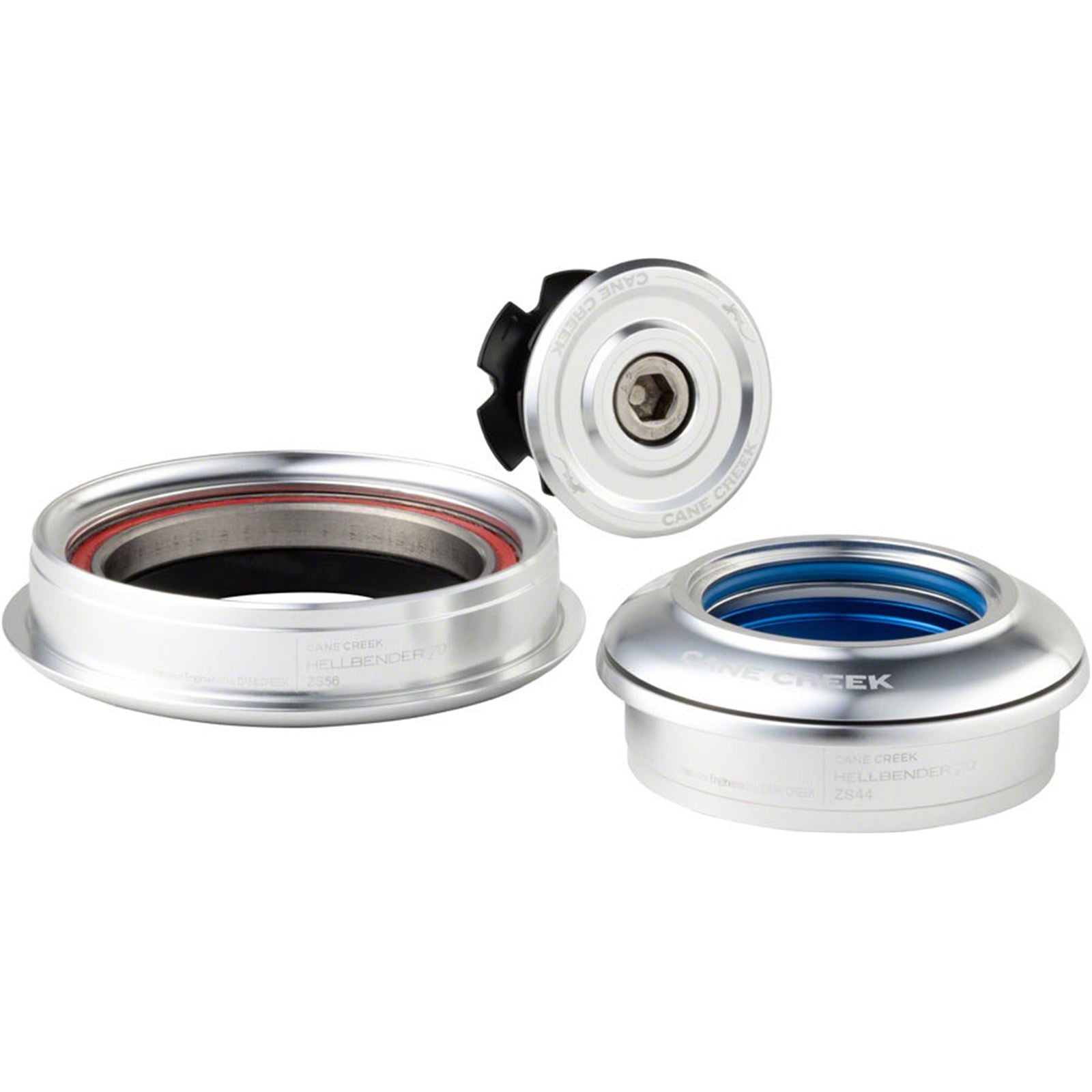 Cane Creek Hellbender 70 Headset - ZS44/28.6/H8 Upper | ZS56/40 Lower, Silver [MPN: BAA1186S]_1924402