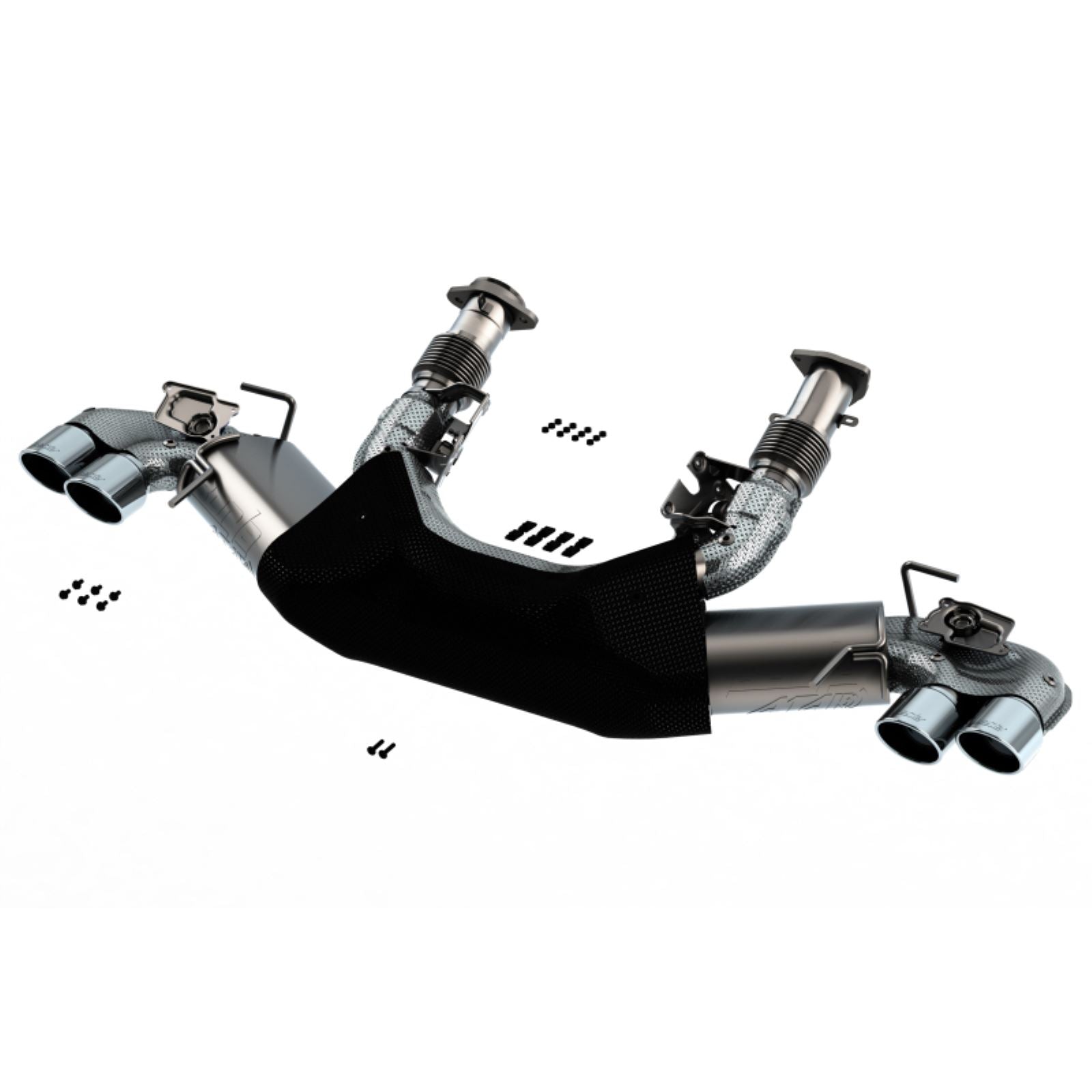 Borla ATAK 3in Exhaust System Dual Round A/C Tips 4inx 4.75in for 2020 Chevrolet Corvette C8 6.2L [MPN: 140839]_1740504