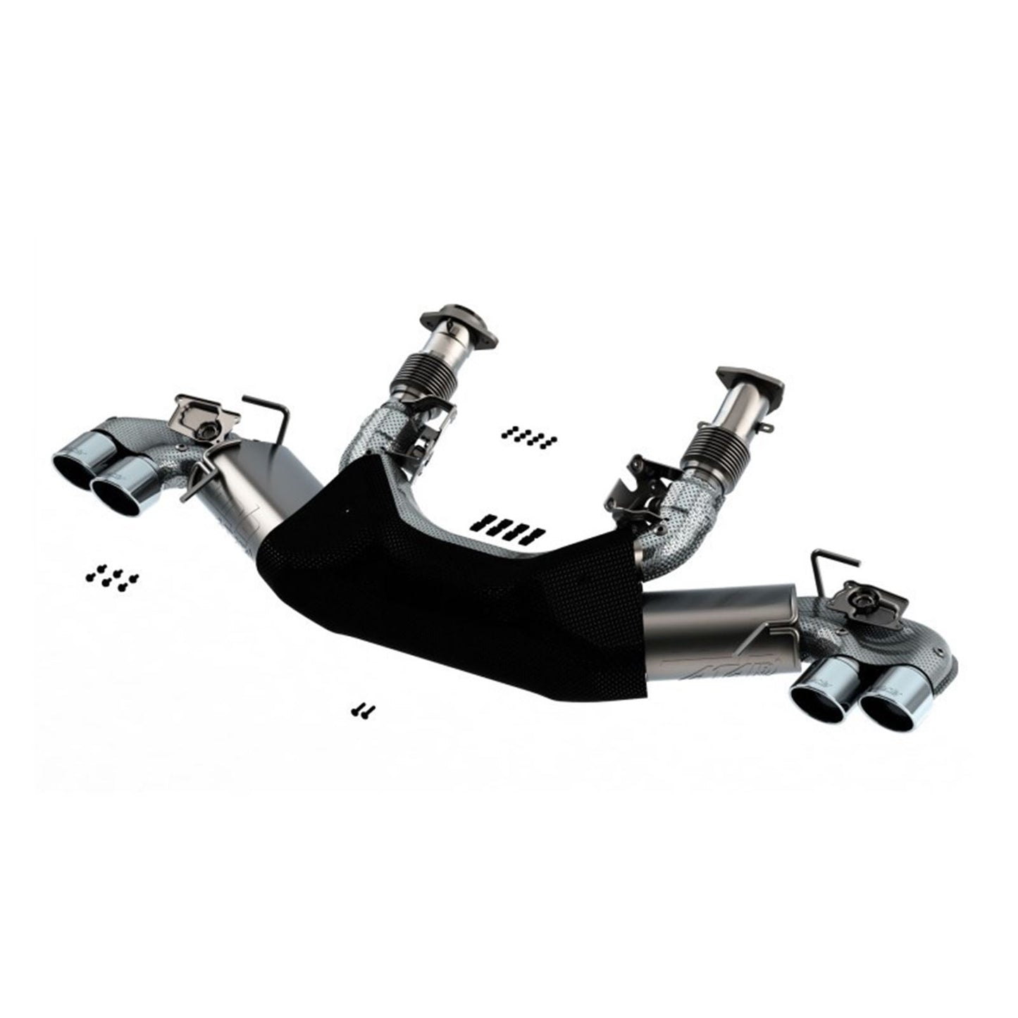 Borla ATAK 3in Exhaust System Dual Round A/C Tips 4inx 4.75in for 2020 Chevrolet Corvette C8 6.2L [MPN: 140839]_1743929