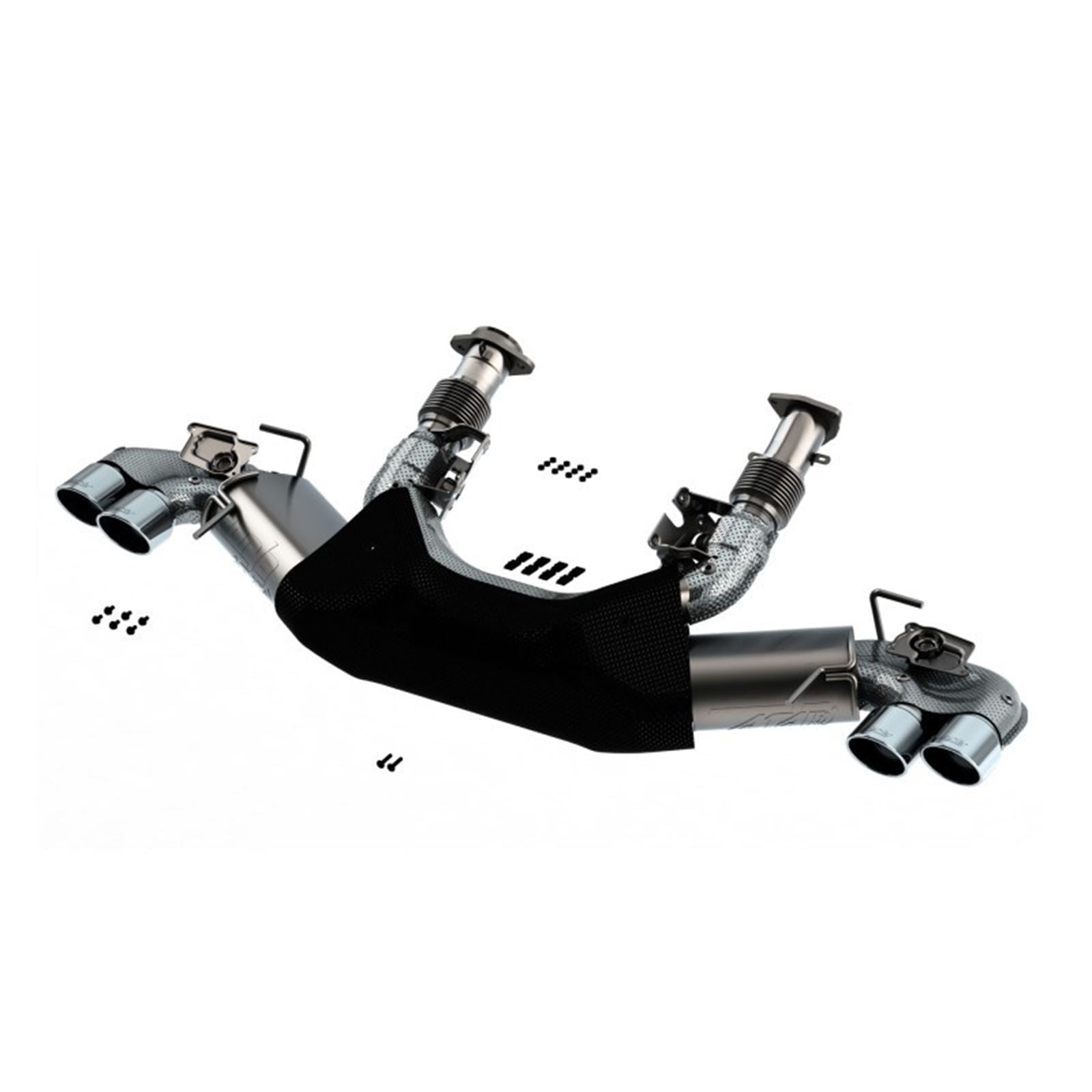 Borla ATAK 3in Exhaust System Dual Round A/C Tips 4inx 4.75in for 2020 Chevrolet Corvette C8 6.2L [MPN: 140839]_1743929