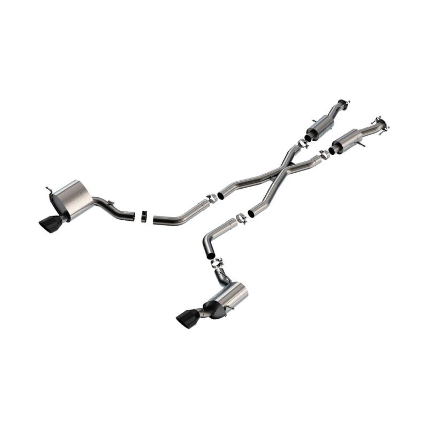 Borla S-Type Cat-Back Exhaust System - Black Tips T-304SS for 15-21 Jeep Grand Cherokee SRT 6.4L V8 AWD  [MPN: 140632CB]_1736235