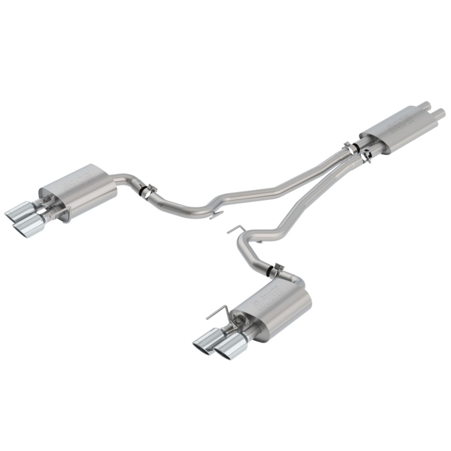 Borla Cat-Back Exhaust System Touring- Rolled Polished Tips for 2018-2022 Ford Mustang GT [MPN: 1014045]_1738922