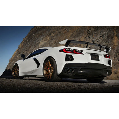 Borla Exhaust System Dual Round Rolled A/C Black Chrome Tips for 2020 Chevrolet Corvette C8 6.2 ATAK 3in [MPN: 140839BC]_1744156