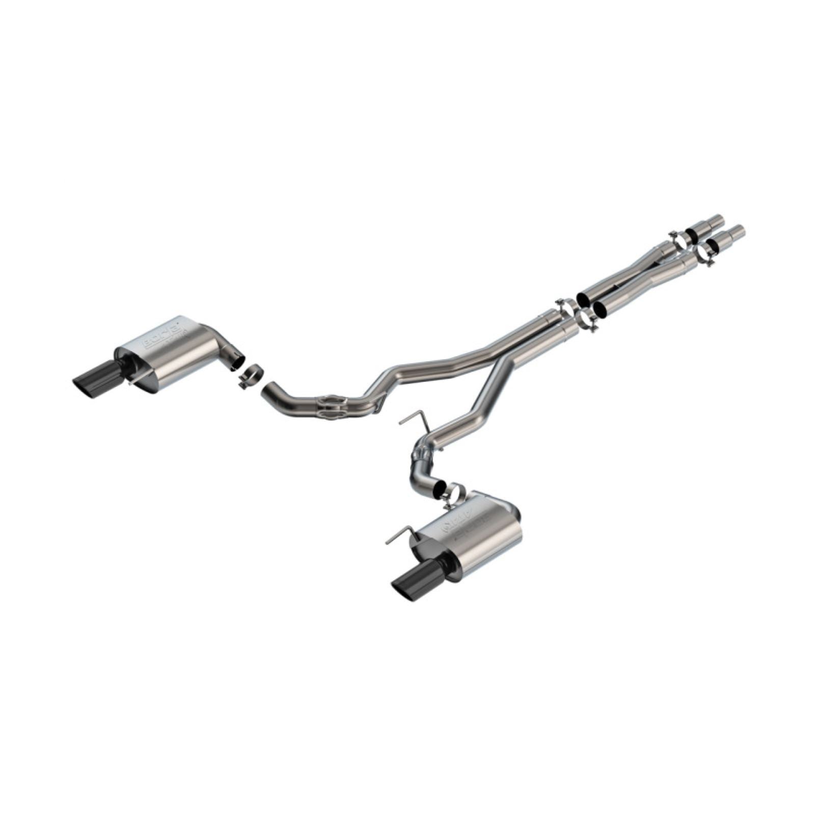 Borla ATAK Cat-Back Exhaust System - Black Chrome for 2024 Ford Mustang GT 5.0L V8  [MPN: 140961BC]_1737408