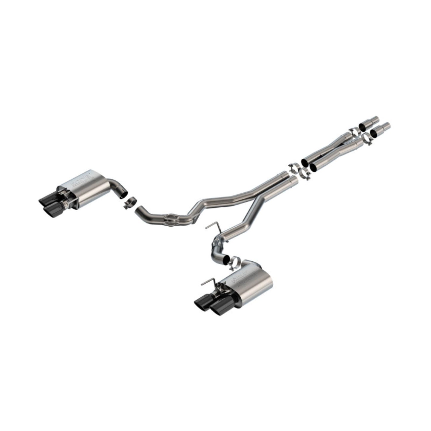 Borla ATAK Cat-Back Exhaust System - Black Chrome for 2024 Ford Mustang GT 5.0L V8  [MPN: 140963BC]_1736837