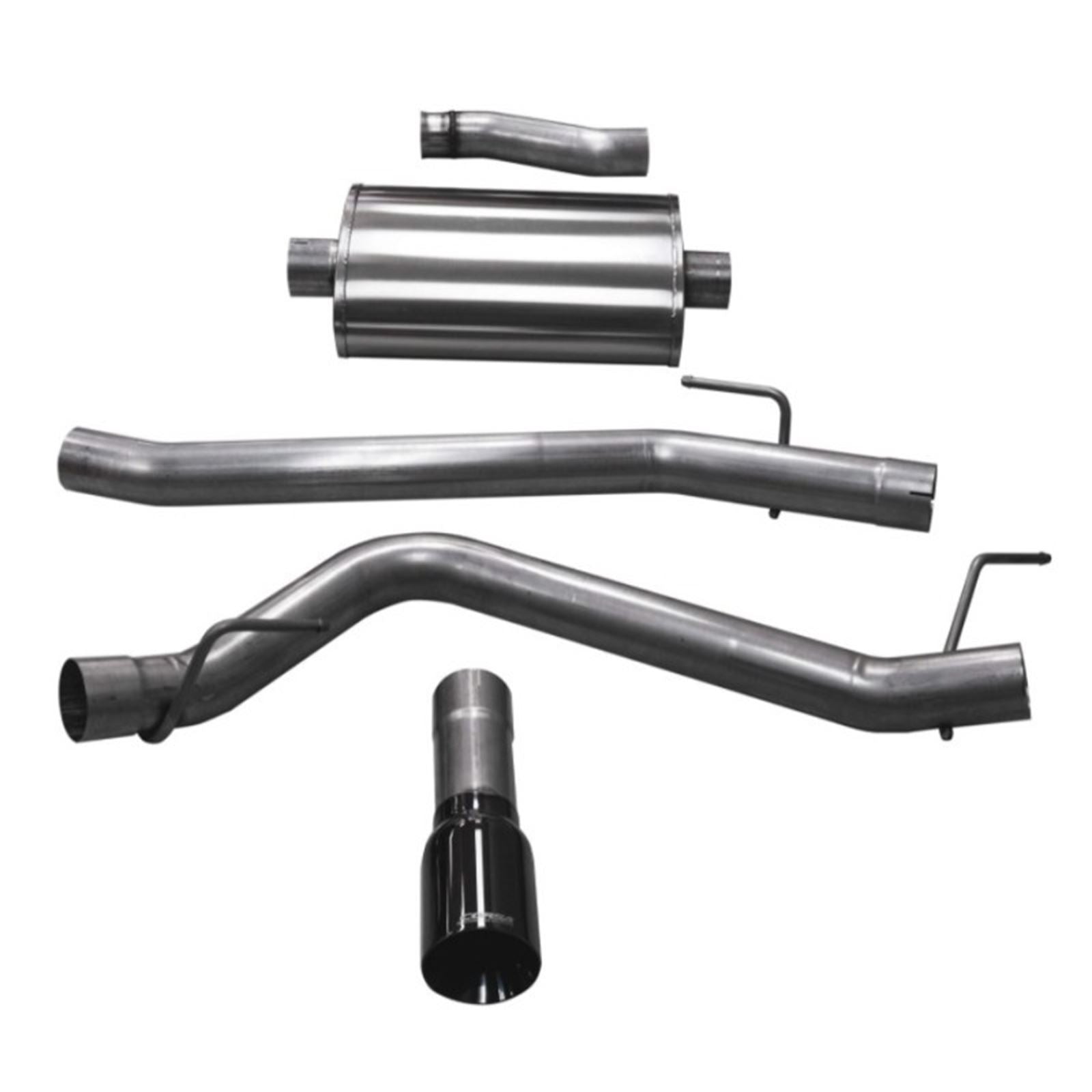 Corsa Performance Cat-Back Exhaust System with Single 4in Black Tip for 20-25 Jeep Gladiator JT 3.6L Single Side Exit [MPN: 21060BLK]_1743332