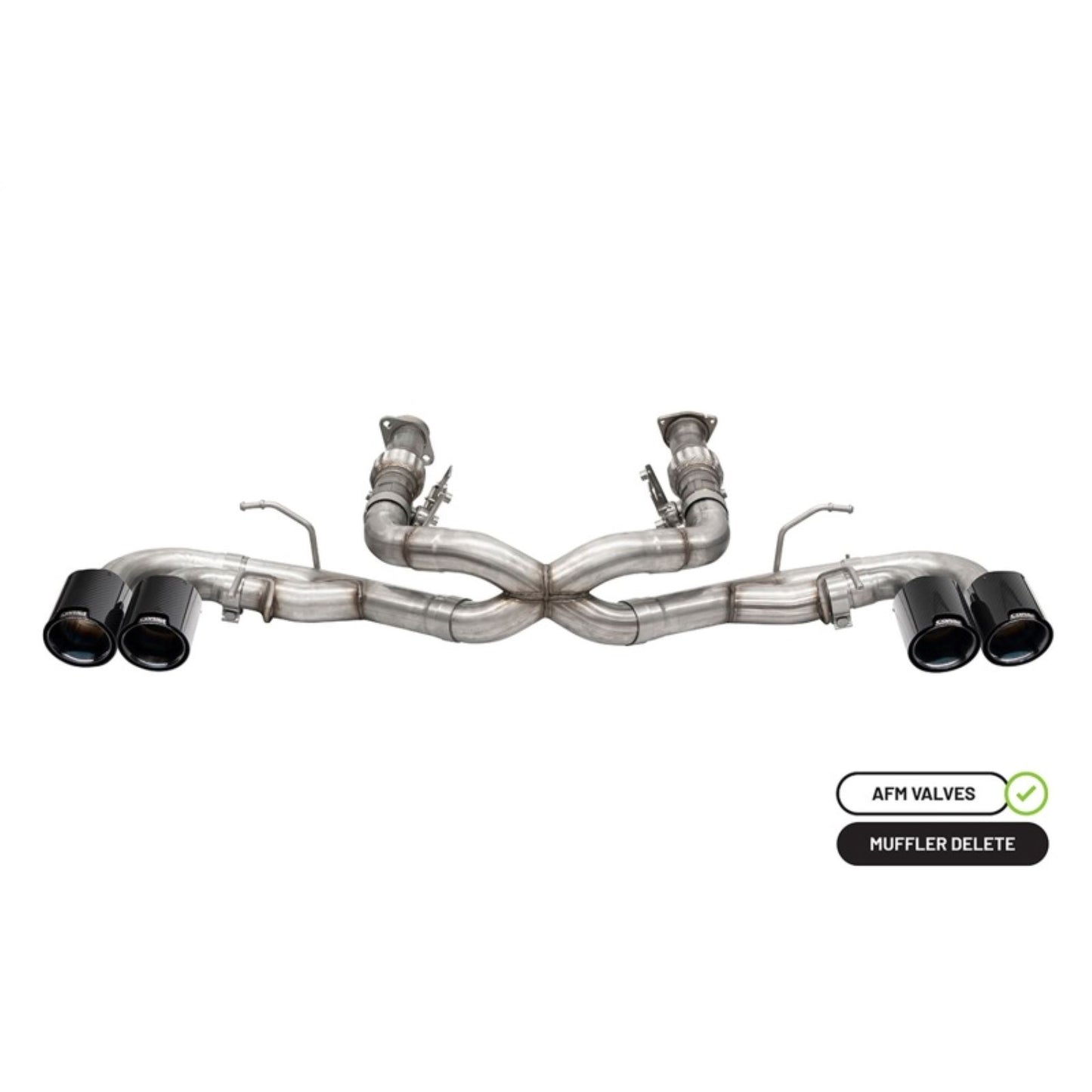 Corsa Performance 3in Xtreme Cat-Back Exhaust with 4.5in Carbon Fiber Black PVD Tip for 20-25 Chevrolet Corvette C8 RWD [MPN: 21102CFBLK]_1738593