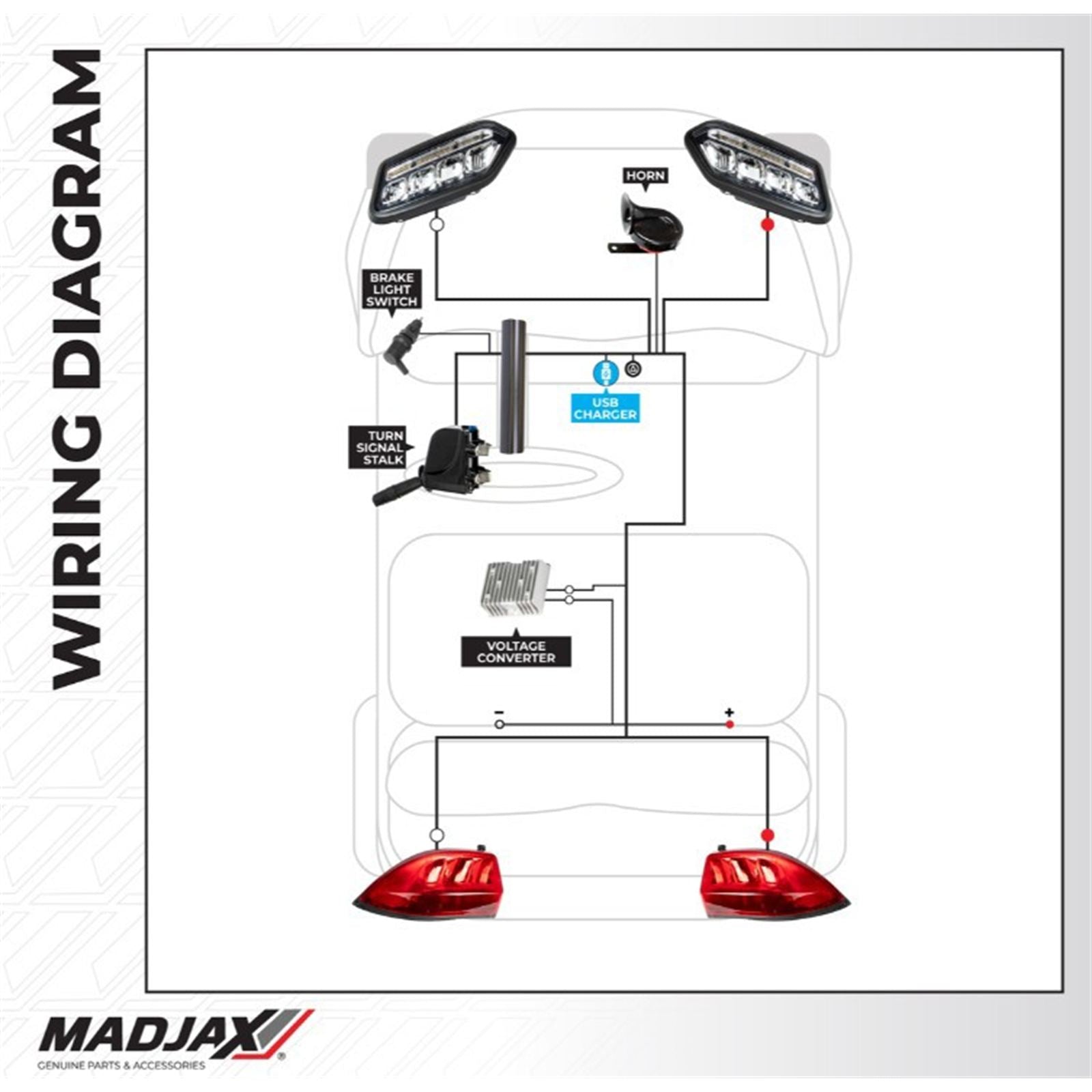 MadJax Tempo LED Pro Series Light Kit Compatible with Club Car  '18-Up [MPN: 02-141]_1902034
