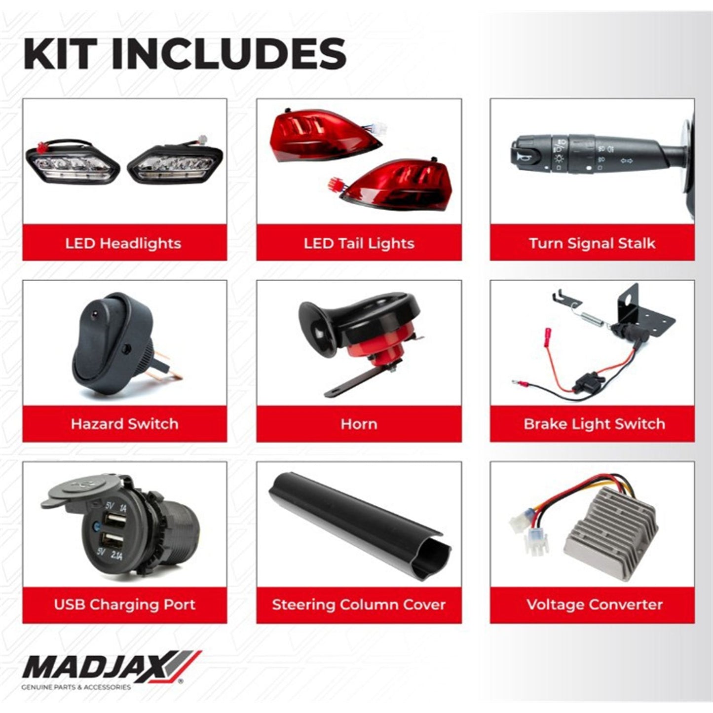 MadJax Tempo LED Pro Series Light Kit Compatible with Club Car  '18-Up [MPN: 02-141]_1902035