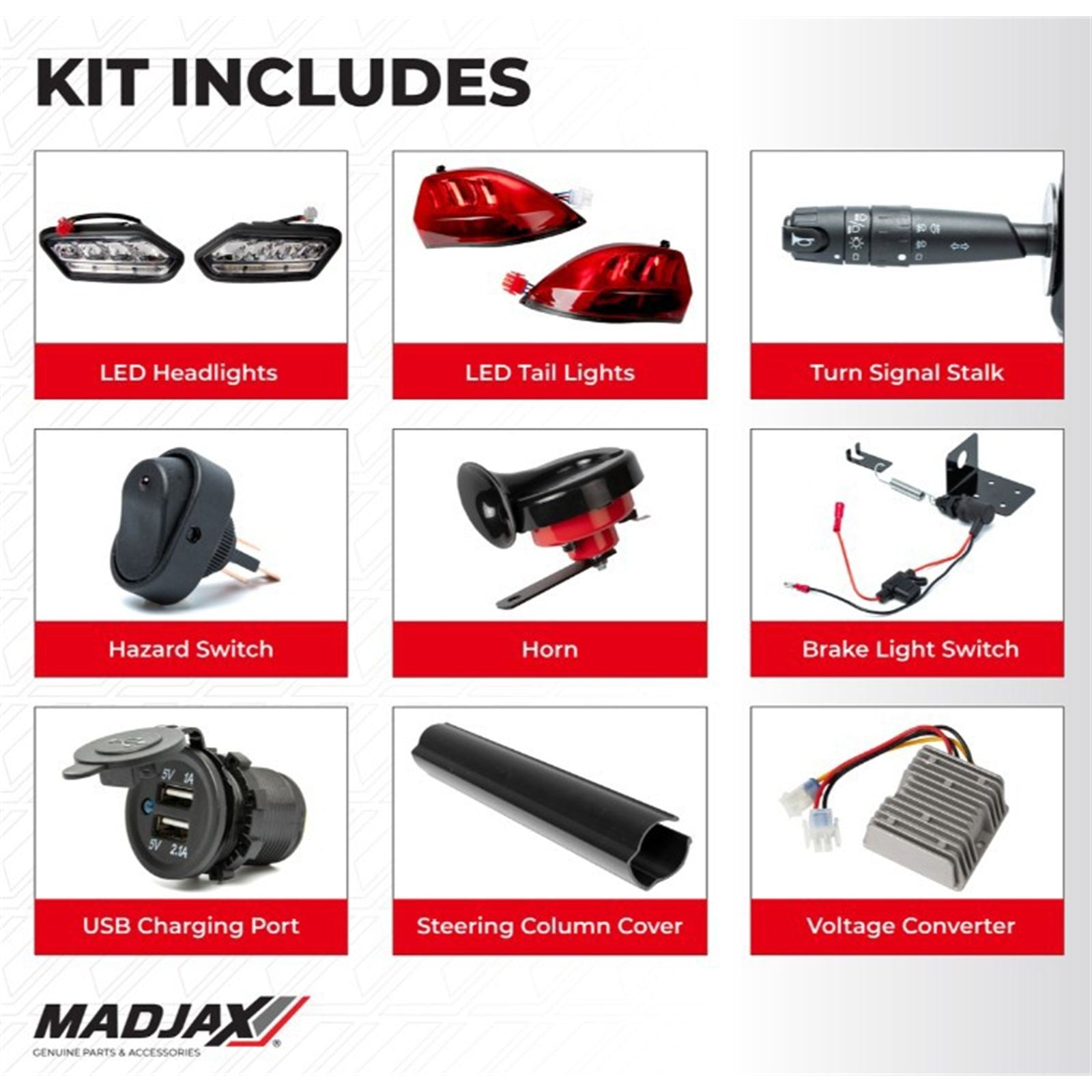 MadJax Tempo LED Pro Series Light Kit Compatible with Club Car  '18-Up [MPN: 02-141]_1902035