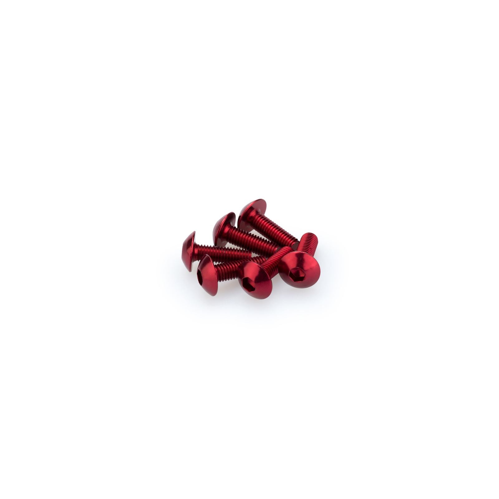 Puig Domed Screw Kit - M5X15mm - Red 0543R_1780606