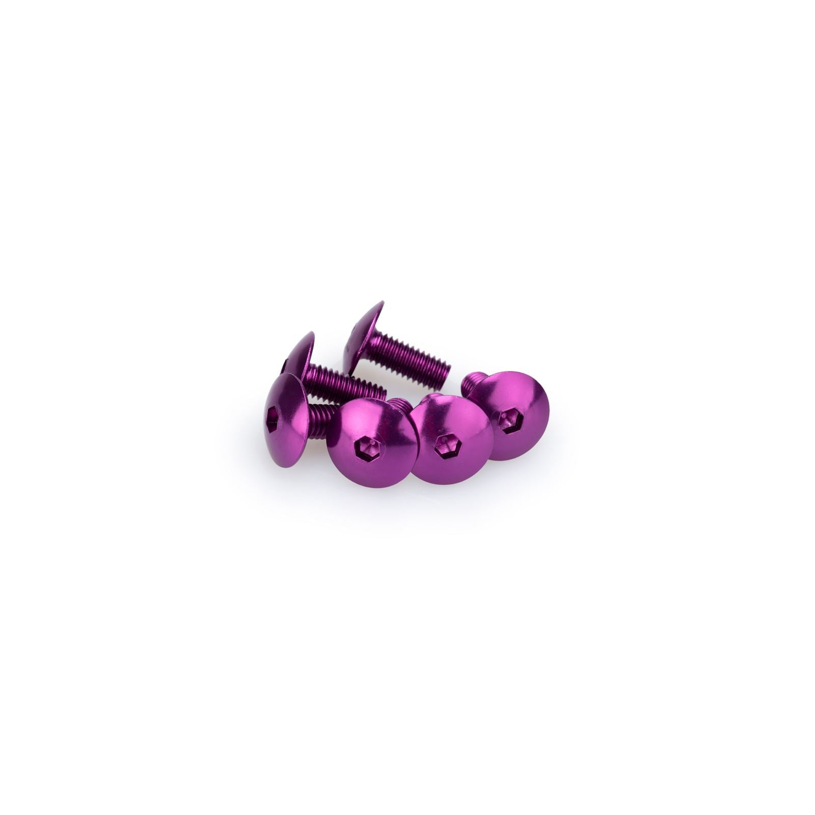 Puig Domed Screw Kit - M6X15mm - Purple 0611L_1780629