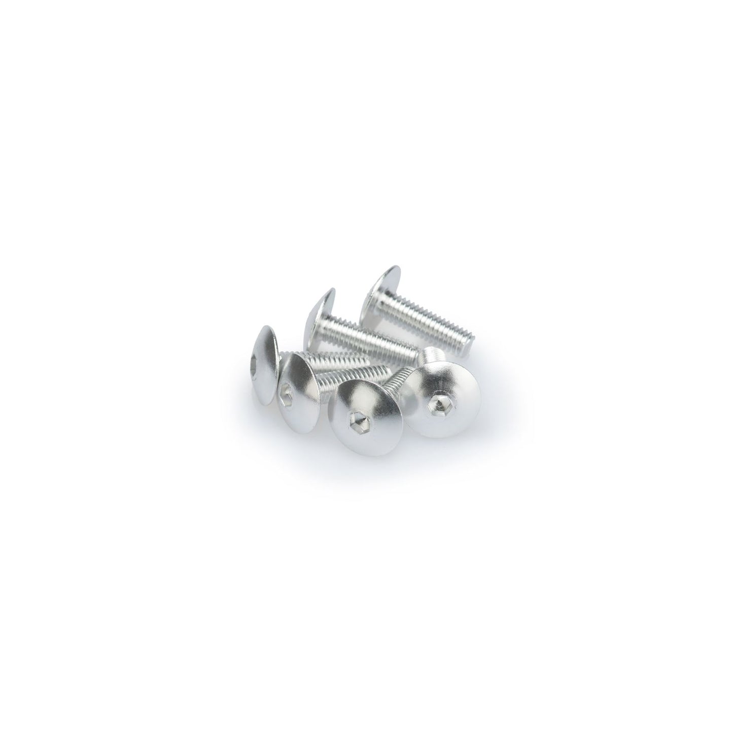 Puig Domed Screw Kit - M6X20mm - Silver 0657P_1780638