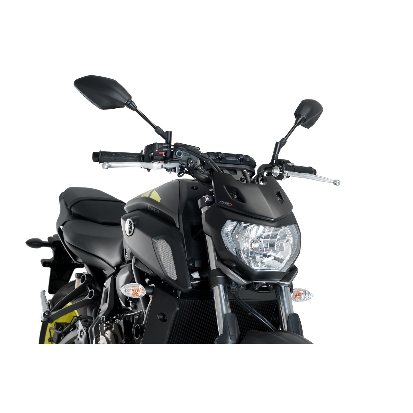 Puig SportPlus Frontal Covers fits Yamaha MT-07 '18 - Matte Black [MPN: 1439J]_1781555
