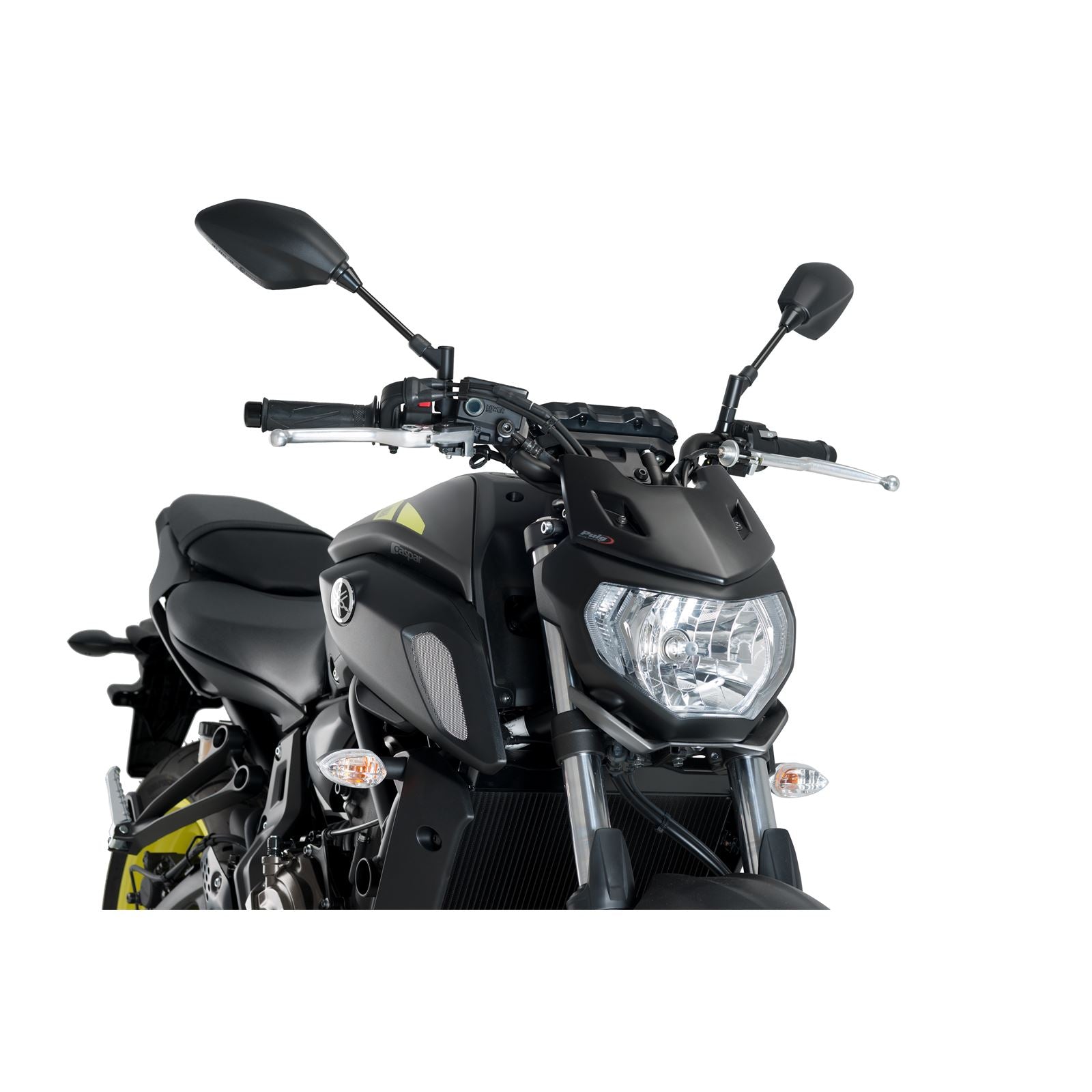 Puig SportPlus Frontal Covers fits Yamaha MT-07 '18 - Matte Black [MPN: 1439J]_1781555