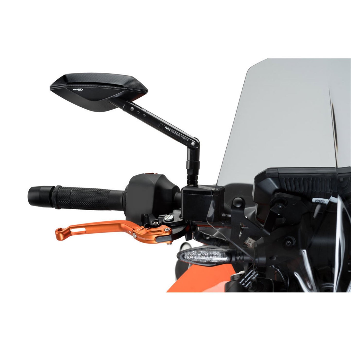 Puig Foldable Brake Lever - 16' - Orange - Selector - Black 160TN_1781580