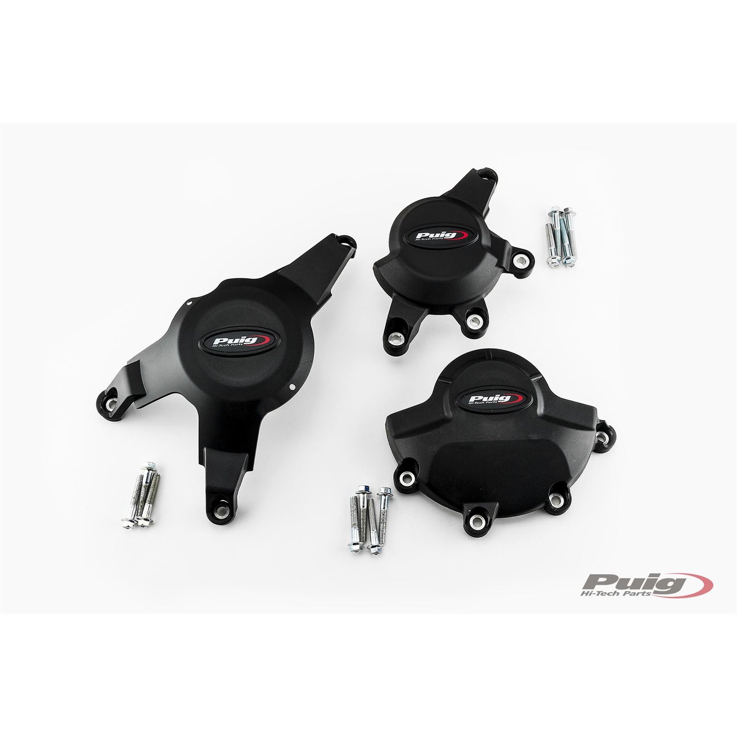 Puig Kit 3 Caps Engine Cover fits Honda CBR1000RR Fireblade - Black [MPN: 20122N]_1783331