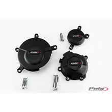 Puig Kit 3 Caps Engine Cover fits Suzuki GSX-R600/750 '11-16 - Black [MPN: 20124N]_1783332