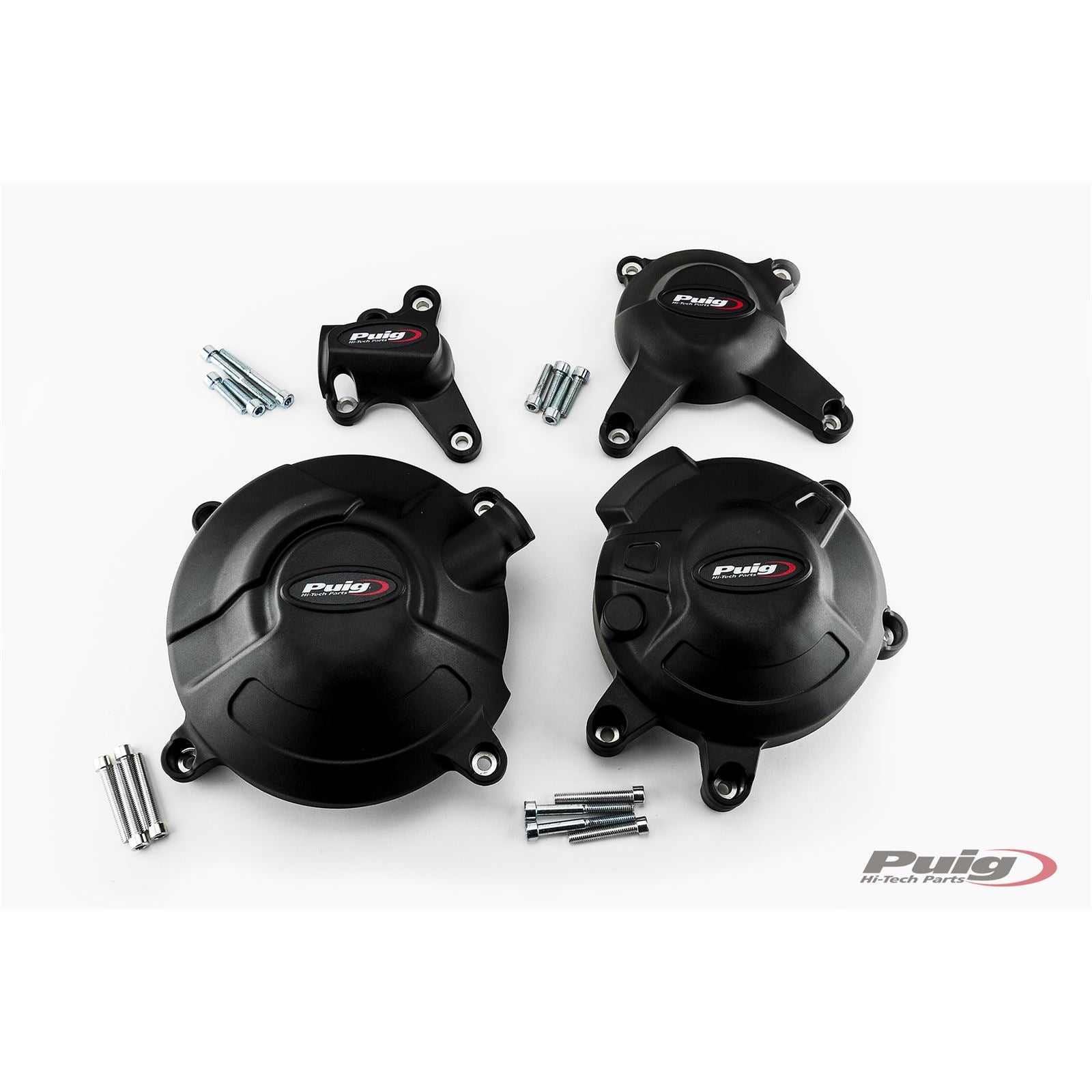 Puig Kit 4 Caps Engine Cover fits Yamaha MT-09/MT-09 SP - Black [MPN: 20128N]_1783334