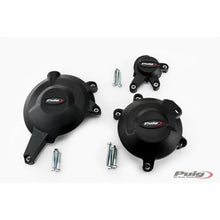 Puig Kit 3 Caps Engine Cover fits Kawasaki ER-6N '06-16 - Black [MPN: 20134N]_1783335